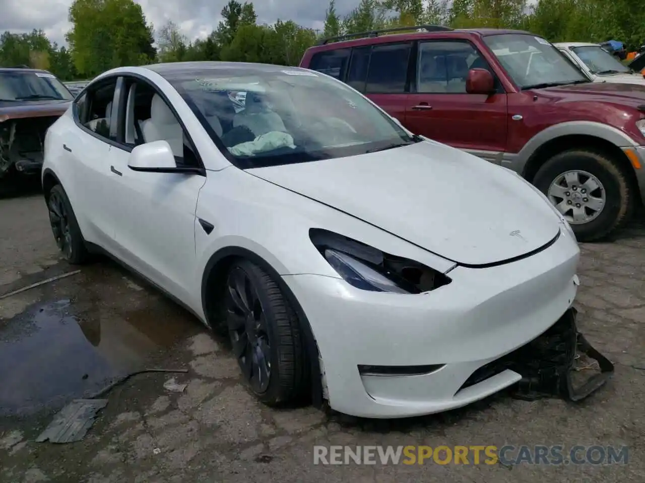 1 Photograph of a damaged car 7SAYGDEF0NF359492 TESLA MODEL Y 2022