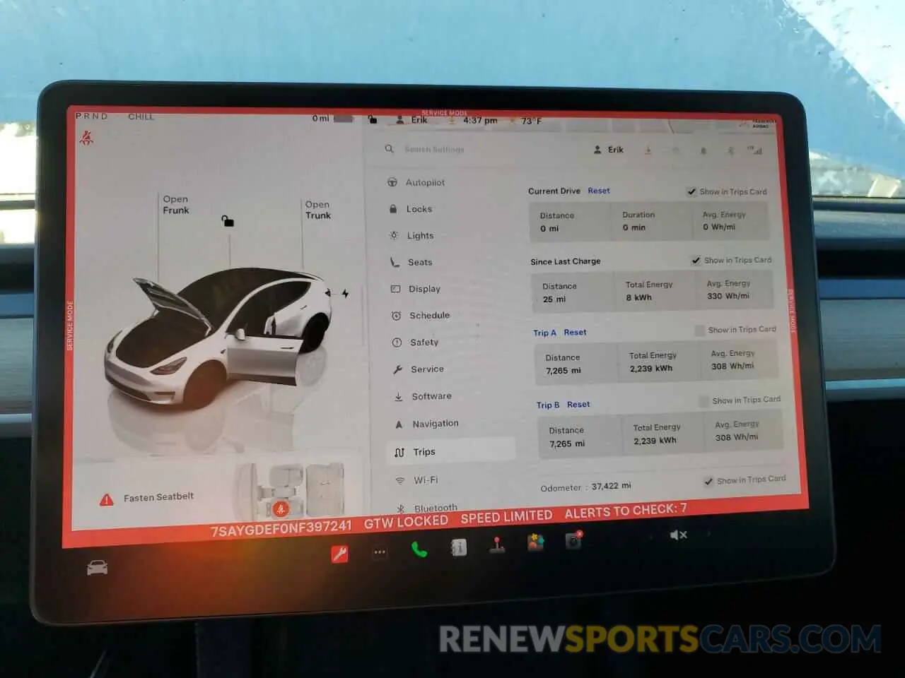 9 Photograph of a damaged car 7SAYGDEF0NF397241 TESLA MODEL Y 2022