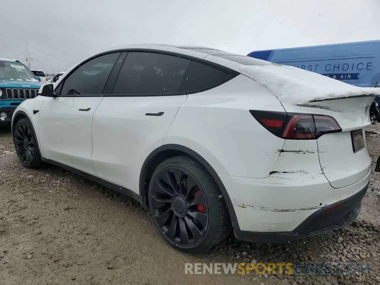 2 Photograph of a damaged car 7SAYGDEF0NF398289 TESLA MODEL Y 2022