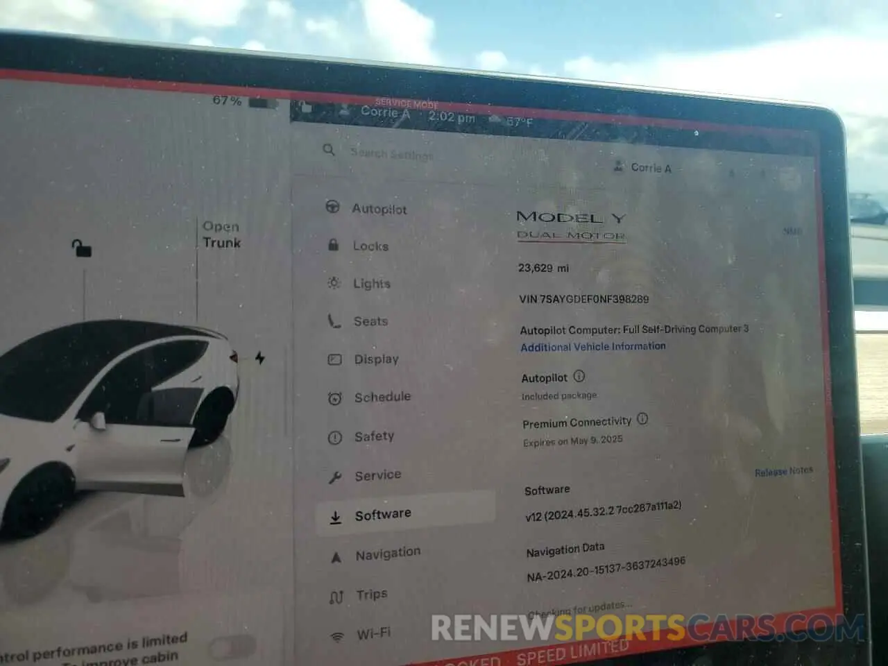 9 Photograph of a damaged car 7SAYGDEF0NF398289 TESLA MODEL Y 2022