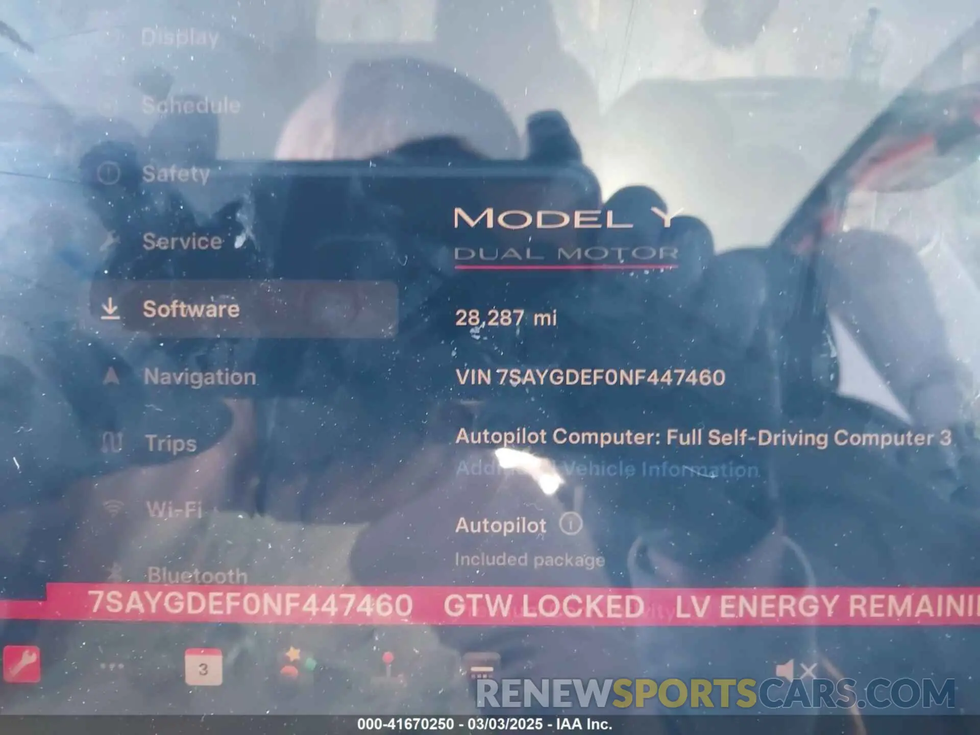 7 Photograph of a damaged car 7SAYGDEF0NF447460 TESLA MODEL Y 2022