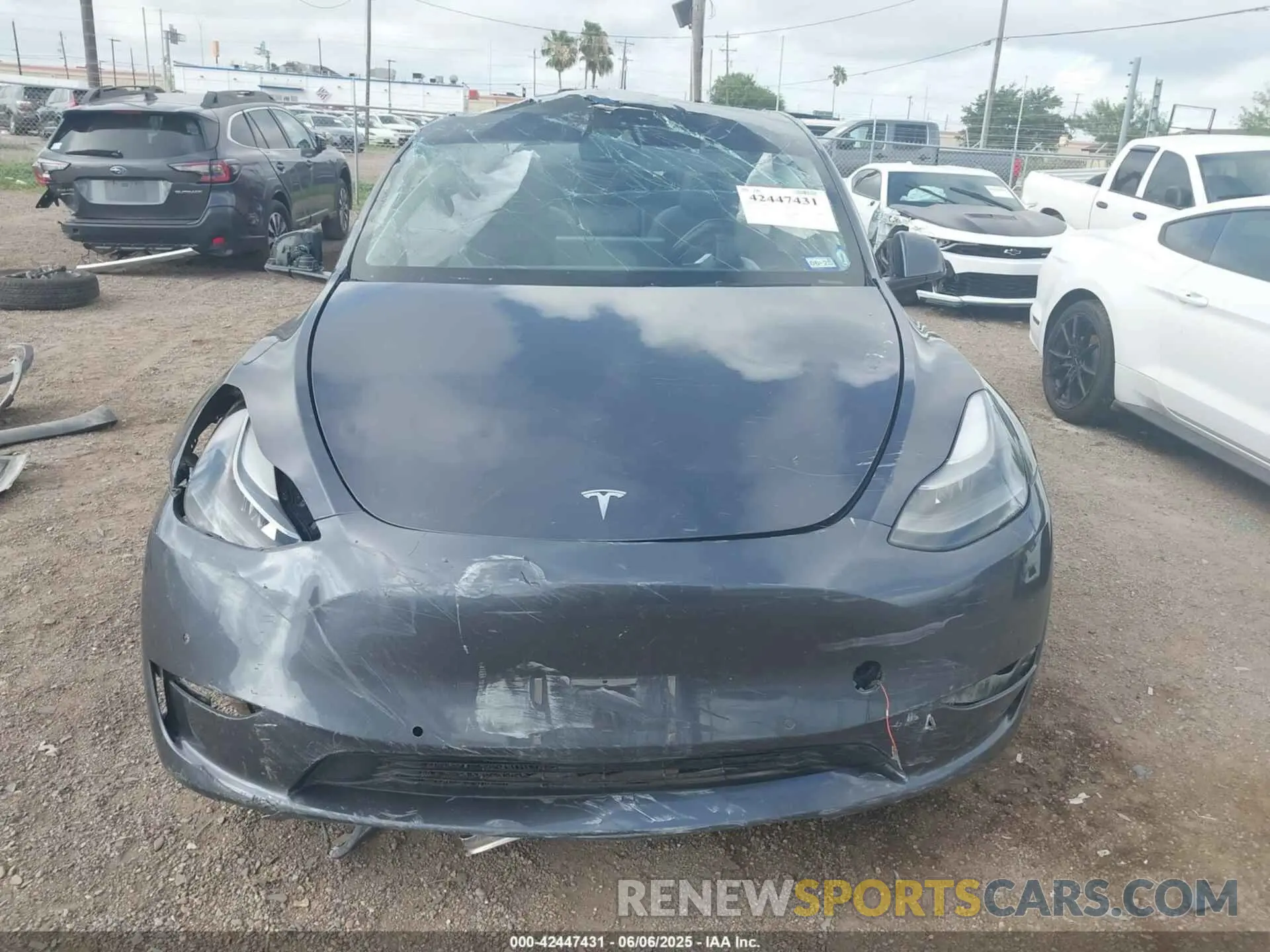6 Photograph of a damaged car 7SAYGDEF0NF451671 TESLA MODEL Y 2022