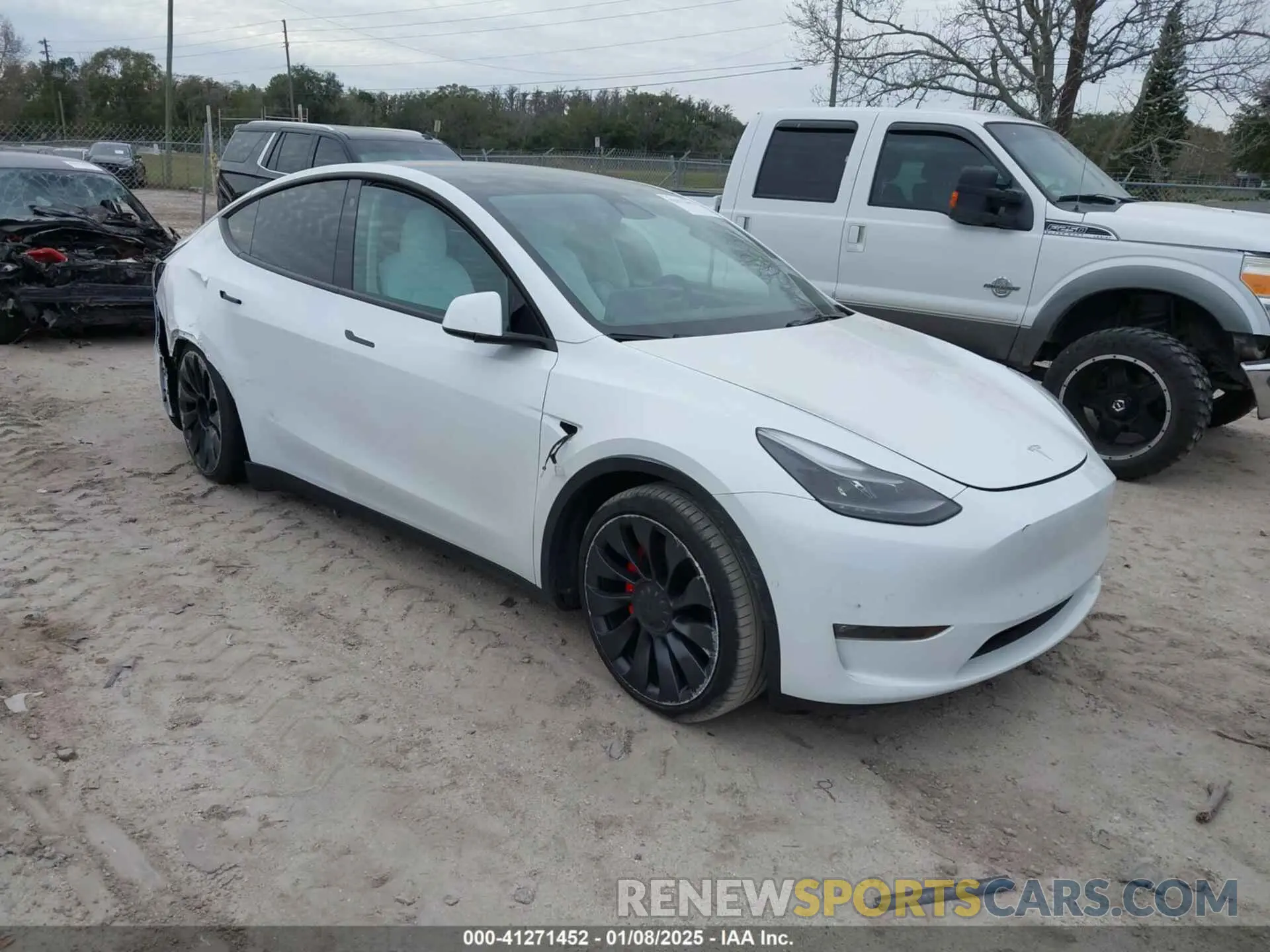 1 Photograph of a damaged car 7SAYGDEF0NF468566 TESLA MODEL Y 2022