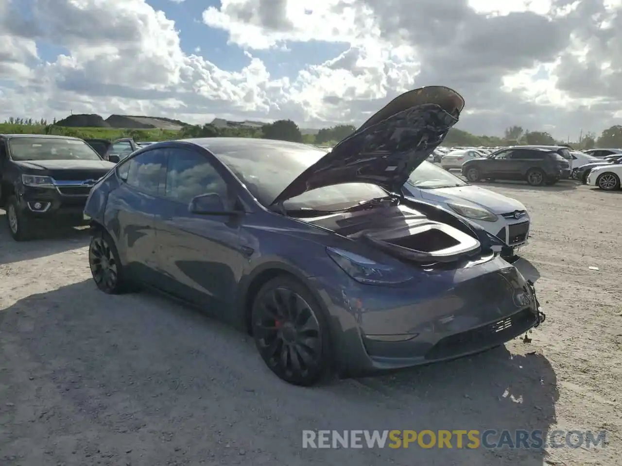 1 Photograph of a damaged car 7SAYGDEF0NF494634 TESLA MODEL Y 2022