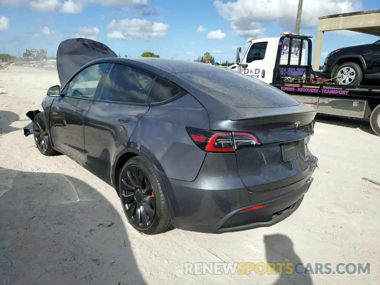 3 Photograph of a damaged car 7SAYGDEF0NF494634 TESLA MODEL Y 2022