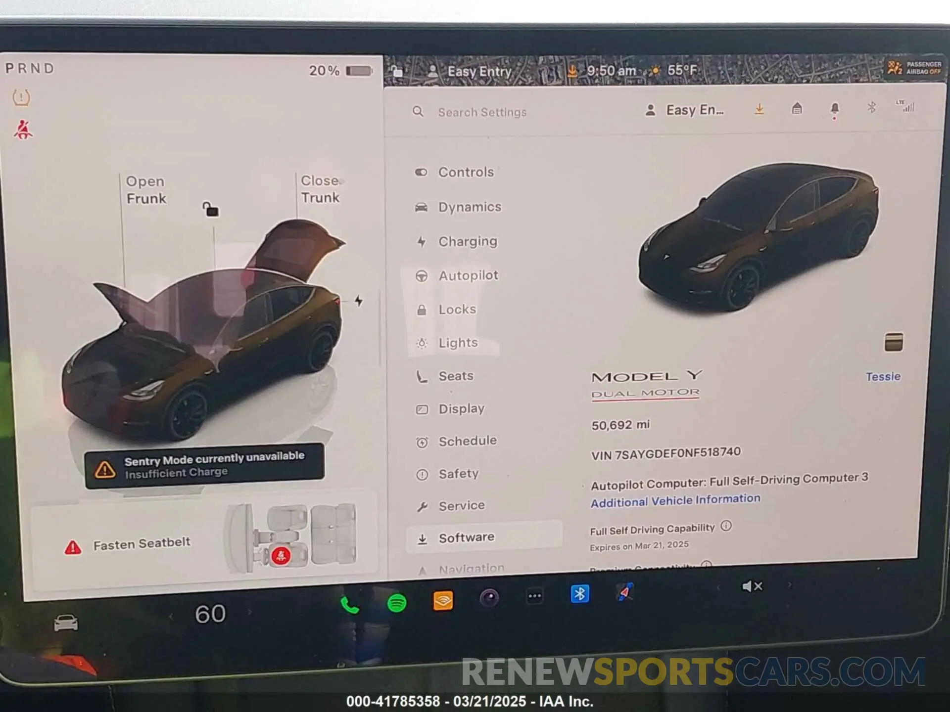 7 Photograph of a damaged car 7SAYGDEF0NF518740 TESLA MODEL Y 2022