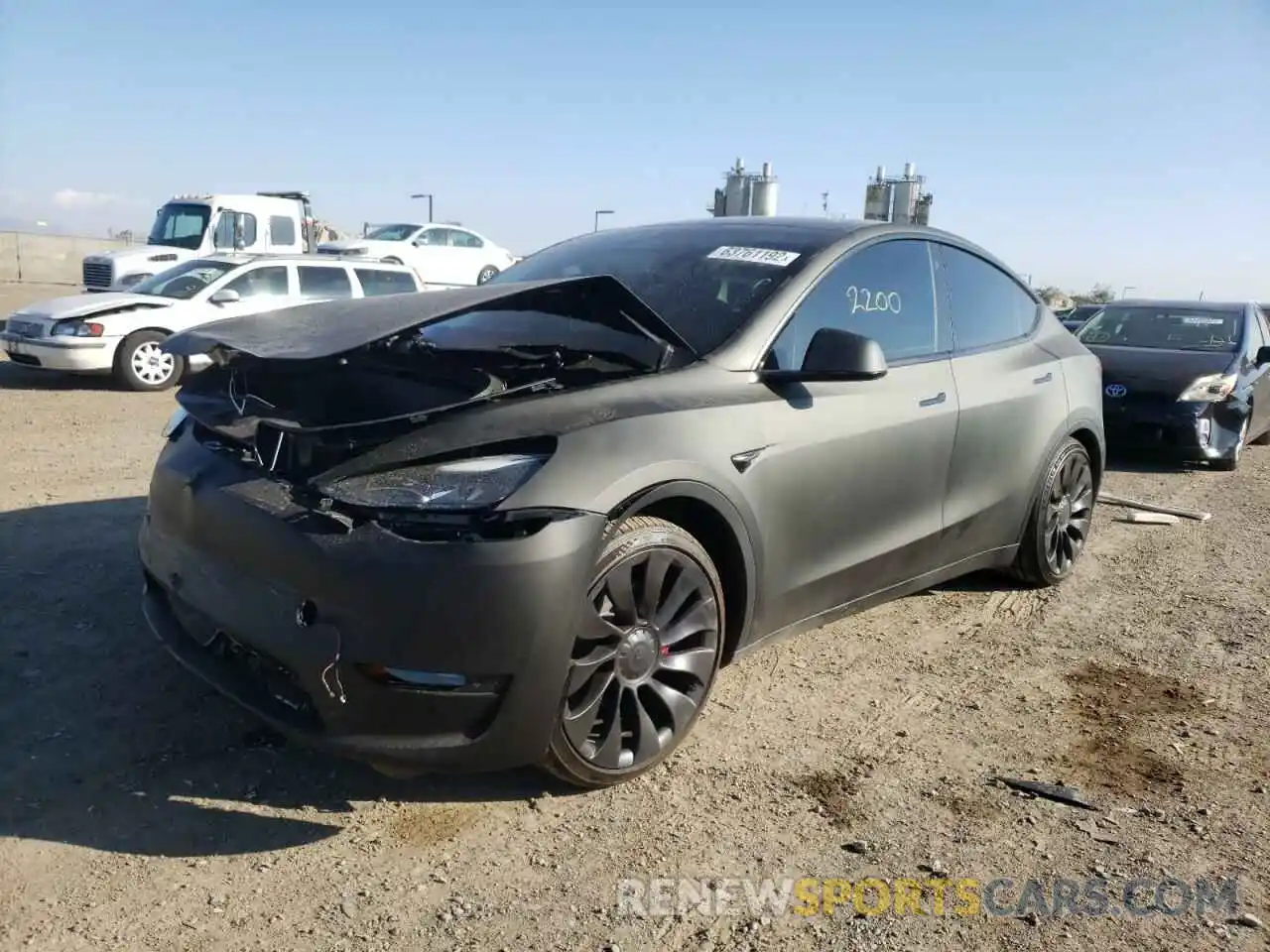 2 Photograph of a damaged car 7SAYGDEF0NF533903 TESLA MODEL Y 2022