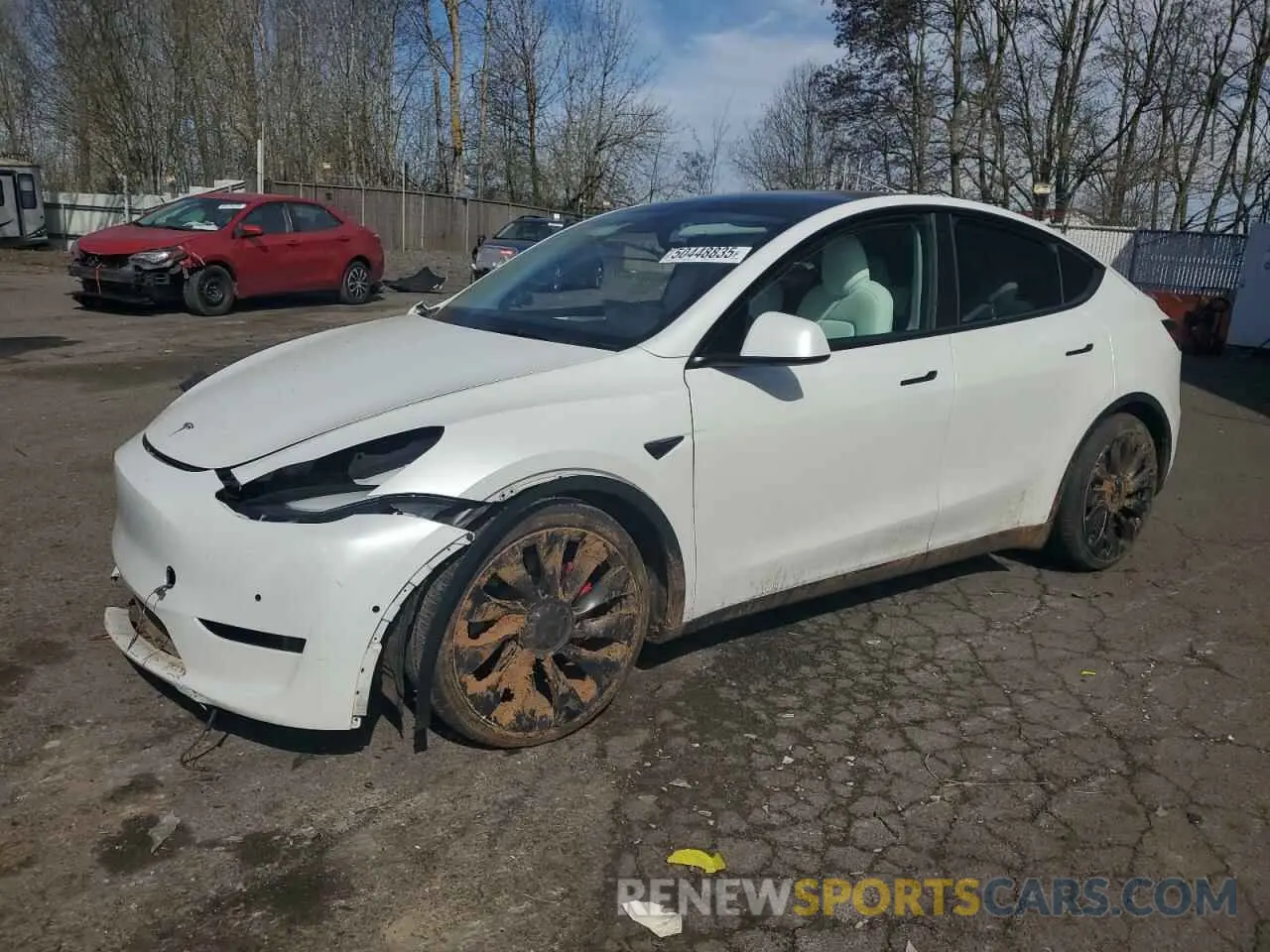 1 Photograph of a damaged car 7SAYGDEF0NF540026 TESLA MODEL Y 2022