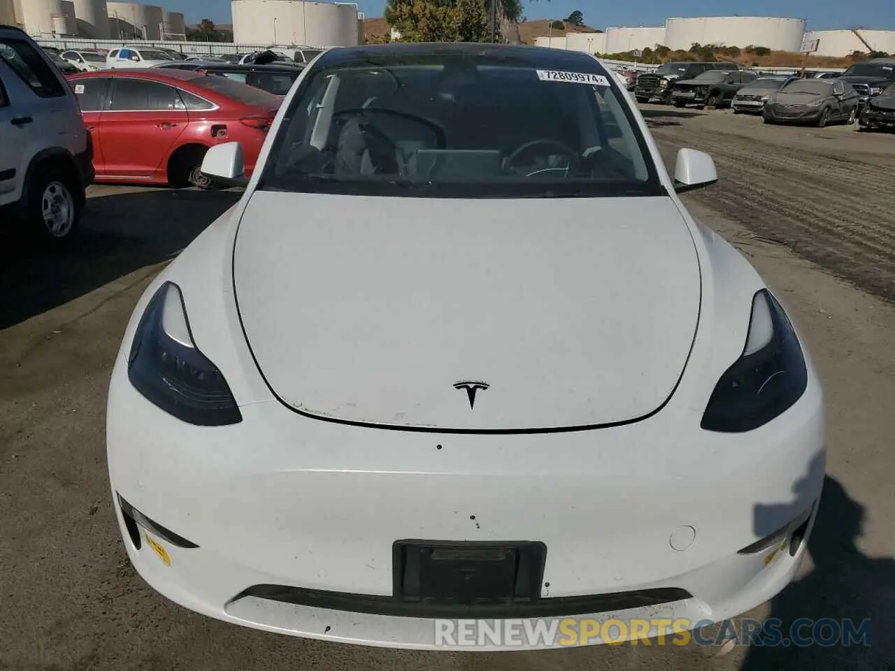 5 Photograph of a damaged car 7SAYGDEF0NF541211 TESLA MODEL Y 2022