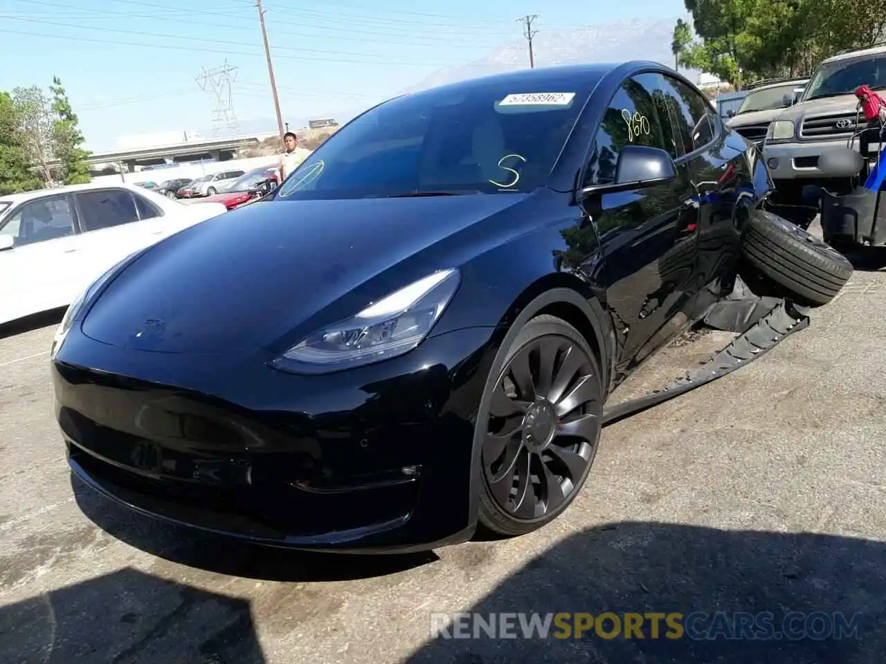 2 Photograph of a damaged car 7SAYGDEF1NF348789 TESLA MODEL Y 2022