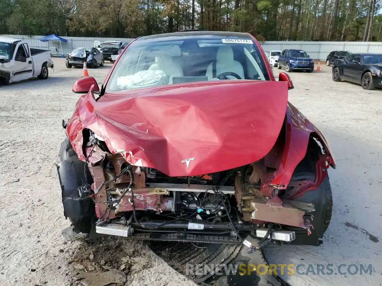 5 Photograph of a damaged car 7SAYGDEF1NF377130 TESLA MODEL Y 2022