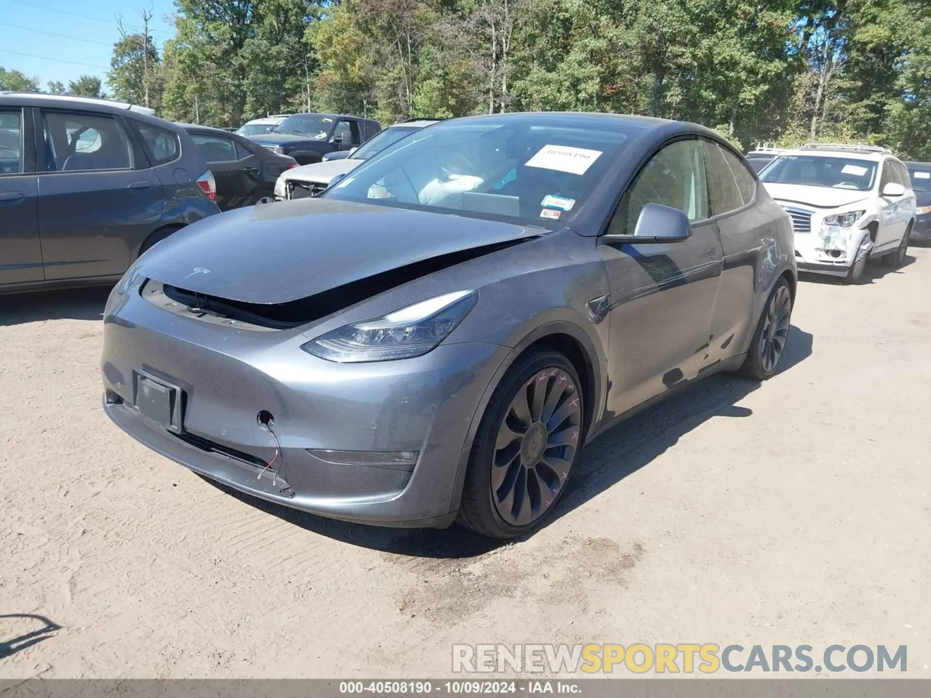 2 Photograph of a damaged car 7SAYGDEF1NF395482 TESLA MODEL Y 2022