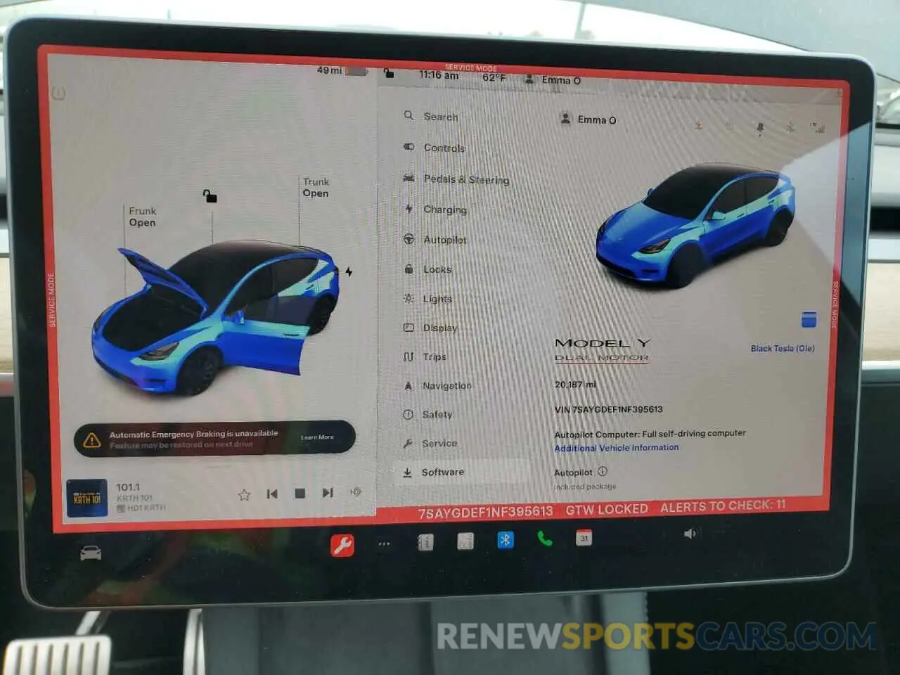 9 Photograph of a damaged car 7SAYGDEF1NF395613 TESLA MODEL Y 2022