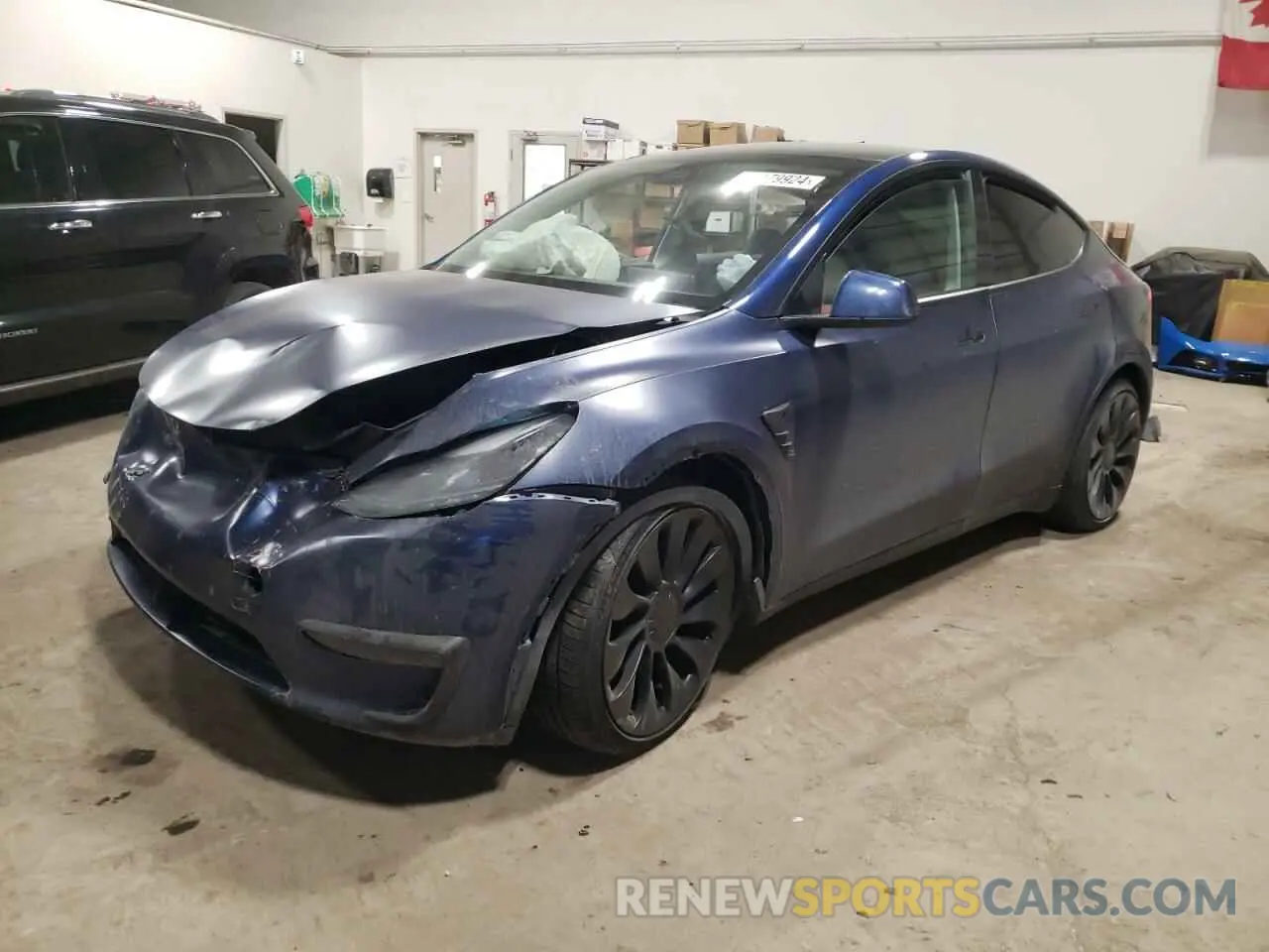 1 Photograph of a damaged car 7SAYGDEF1NF415374 TESLA MODEL Y 2022