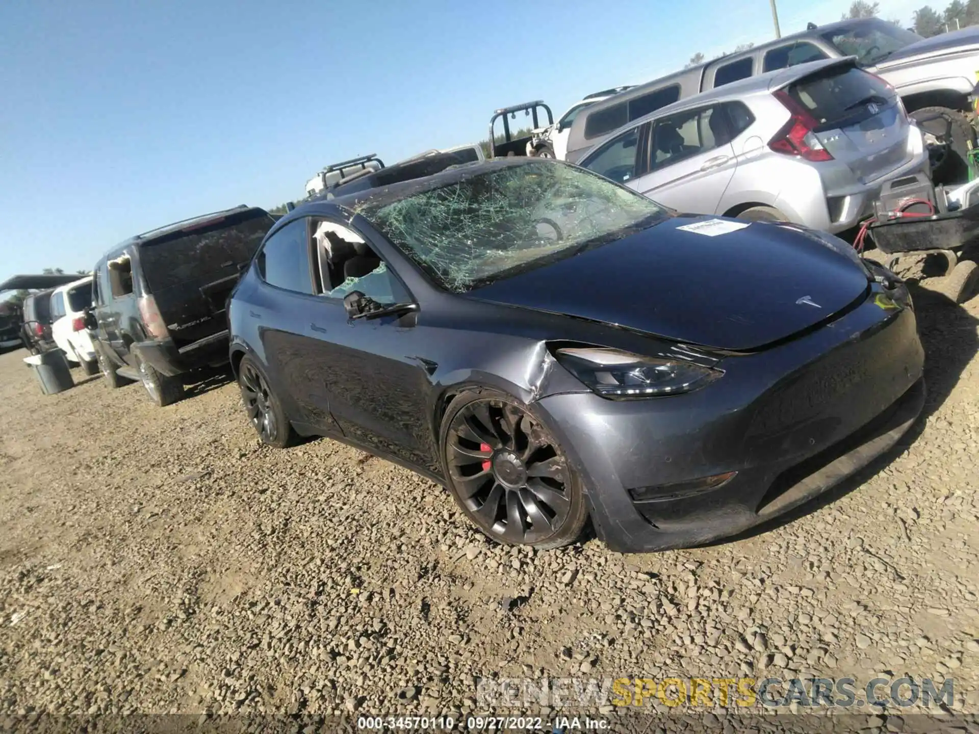 1 Photograph of a damaged car 7SAYGDEF1NF446110 TESLA MODEL Y 2022