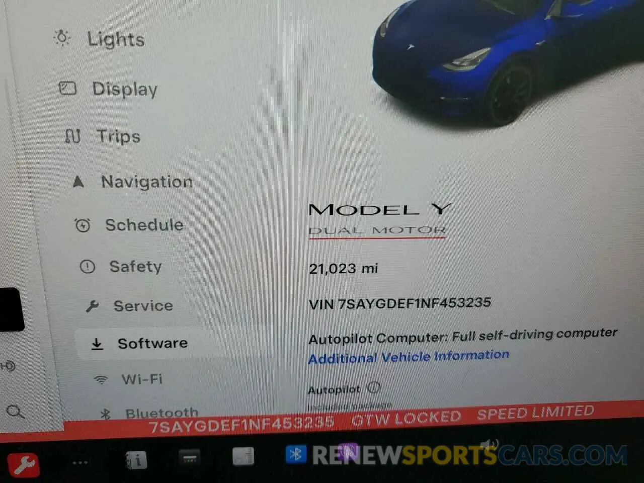 9 Photograph of a damaged car 7SAYGDEF1NF453235 TESLA MODEL Y 2022