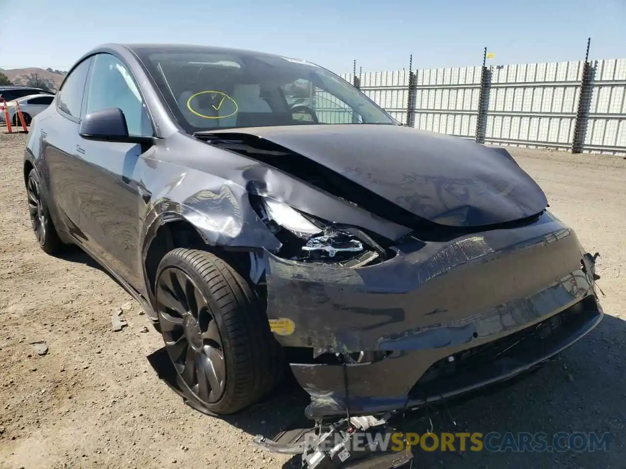 1 Photograph of a damaged car 7SAYGDEF1NF457429 TESLA MODEL Y 2022