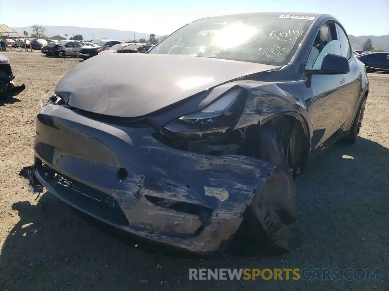 2 Photograph of a damaged car 7SAYGDEF1NF457429 TESLA MODEL Y 2022