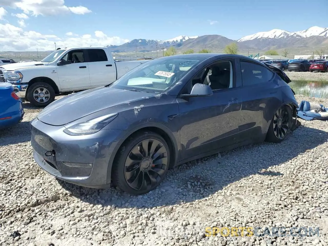 1 Photograph of a damaged car 7SAYGDEF1NF466938 TESLA MODEL Y 2022