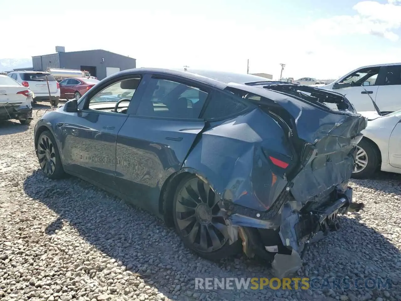 2 Photograph of a damaged car 7SAYGDEF1NF466938 TESLA MODEL Y 2022