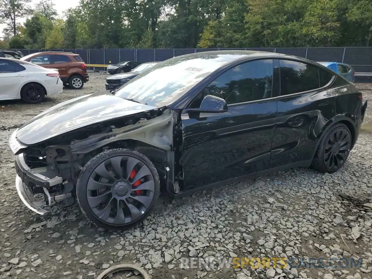 1 Photograph of a damaged car 7SAYGDEF1NF516446 TESLA MODEL Y 2022