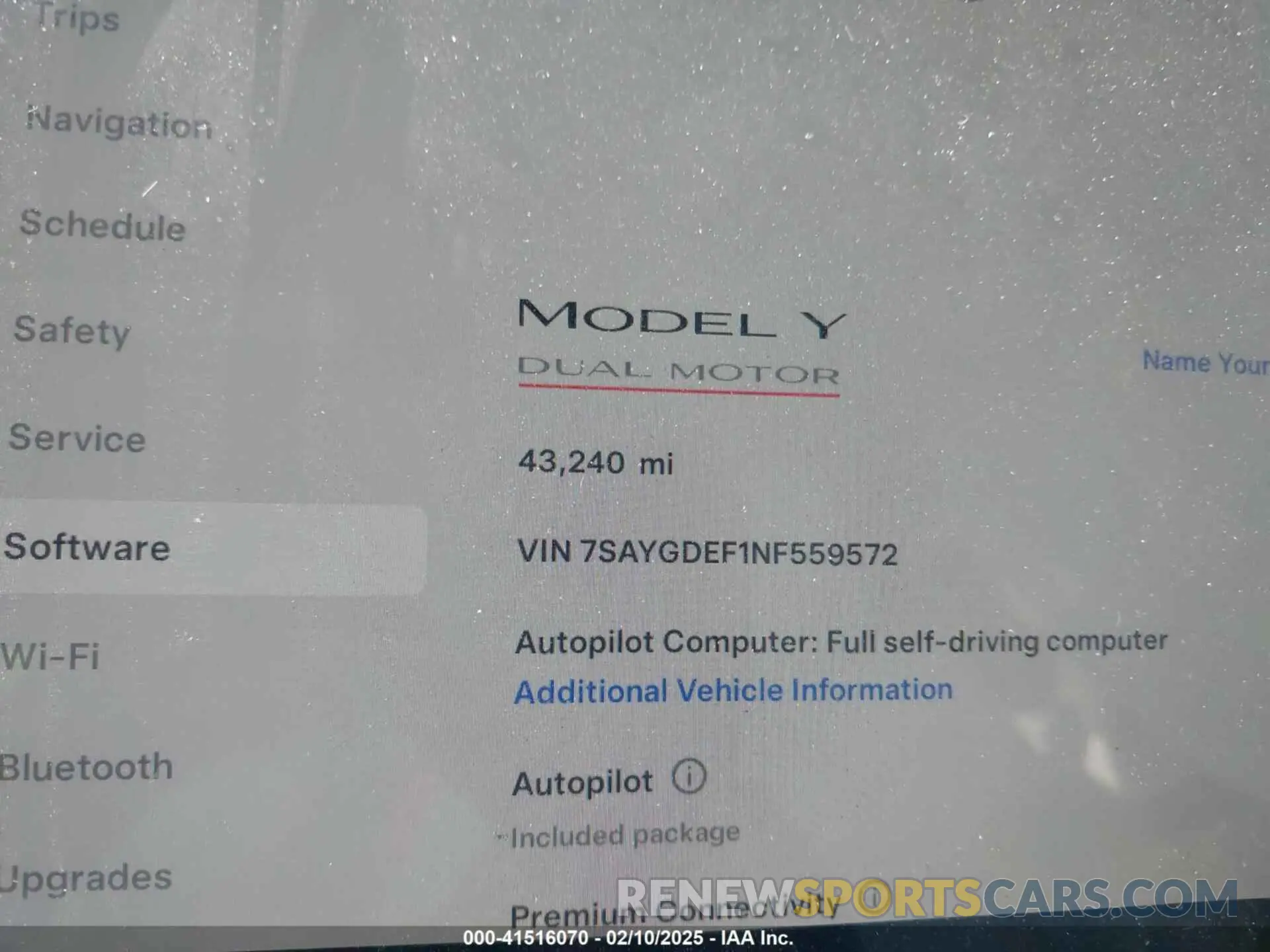 7 Photograph of a damaged car 7SAYGDEF1NF559572 TESLA MODEL Y 2022