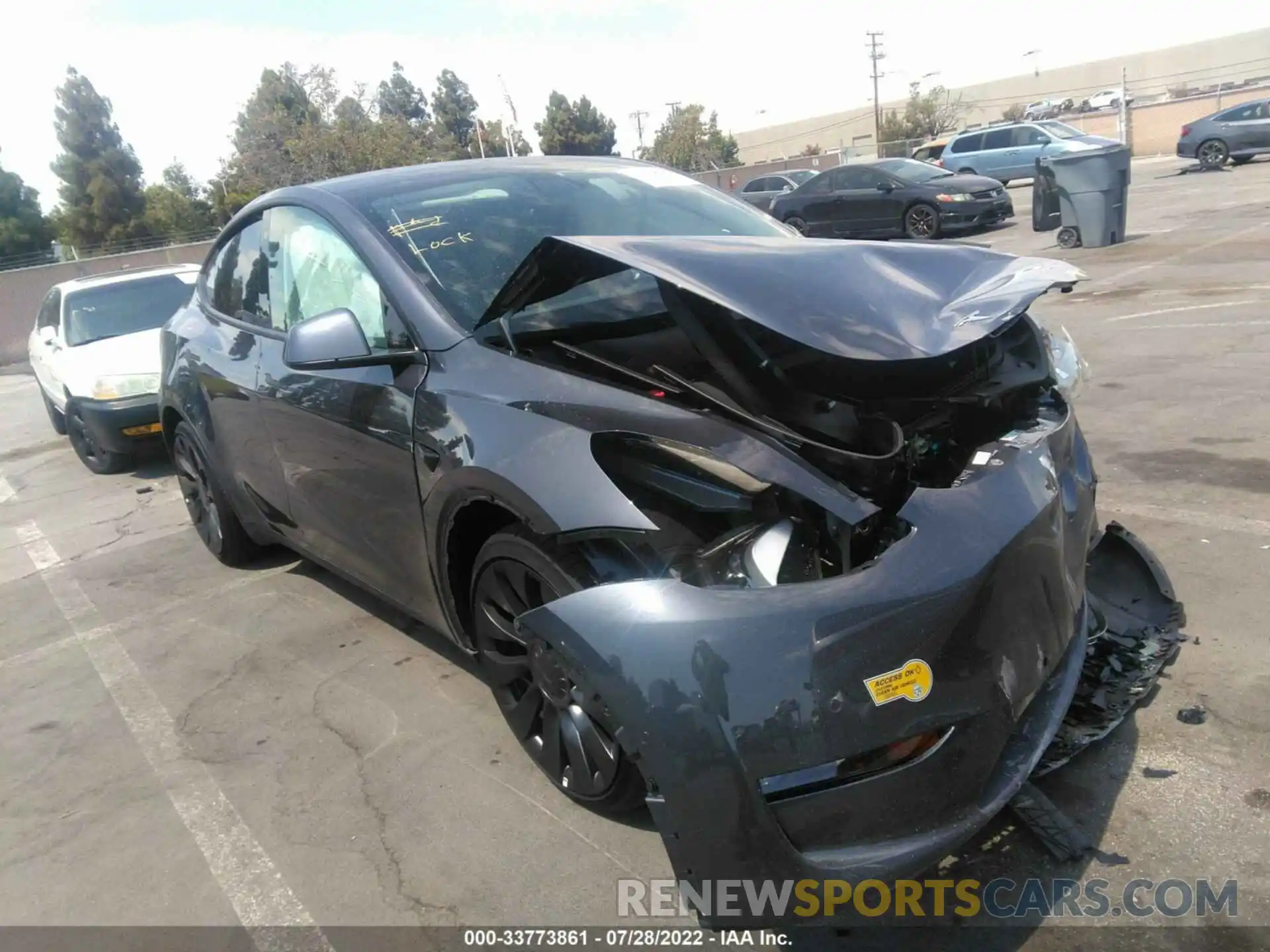 1 Photograph of a damaged car 7SAYGDEF2NF344024 TESLA MODEL Y 2022