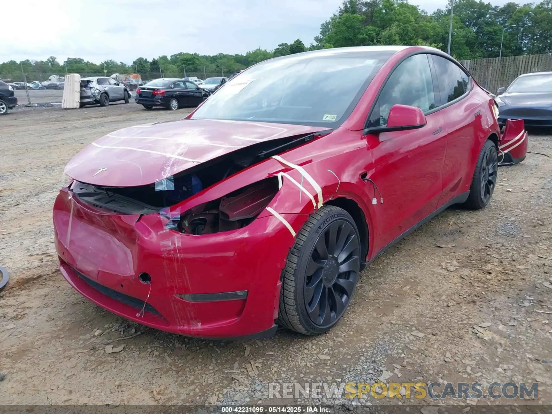 2 Photograph of a damaged car 7SAYGDEF2NF374866 TESLA MODEL Y 2022