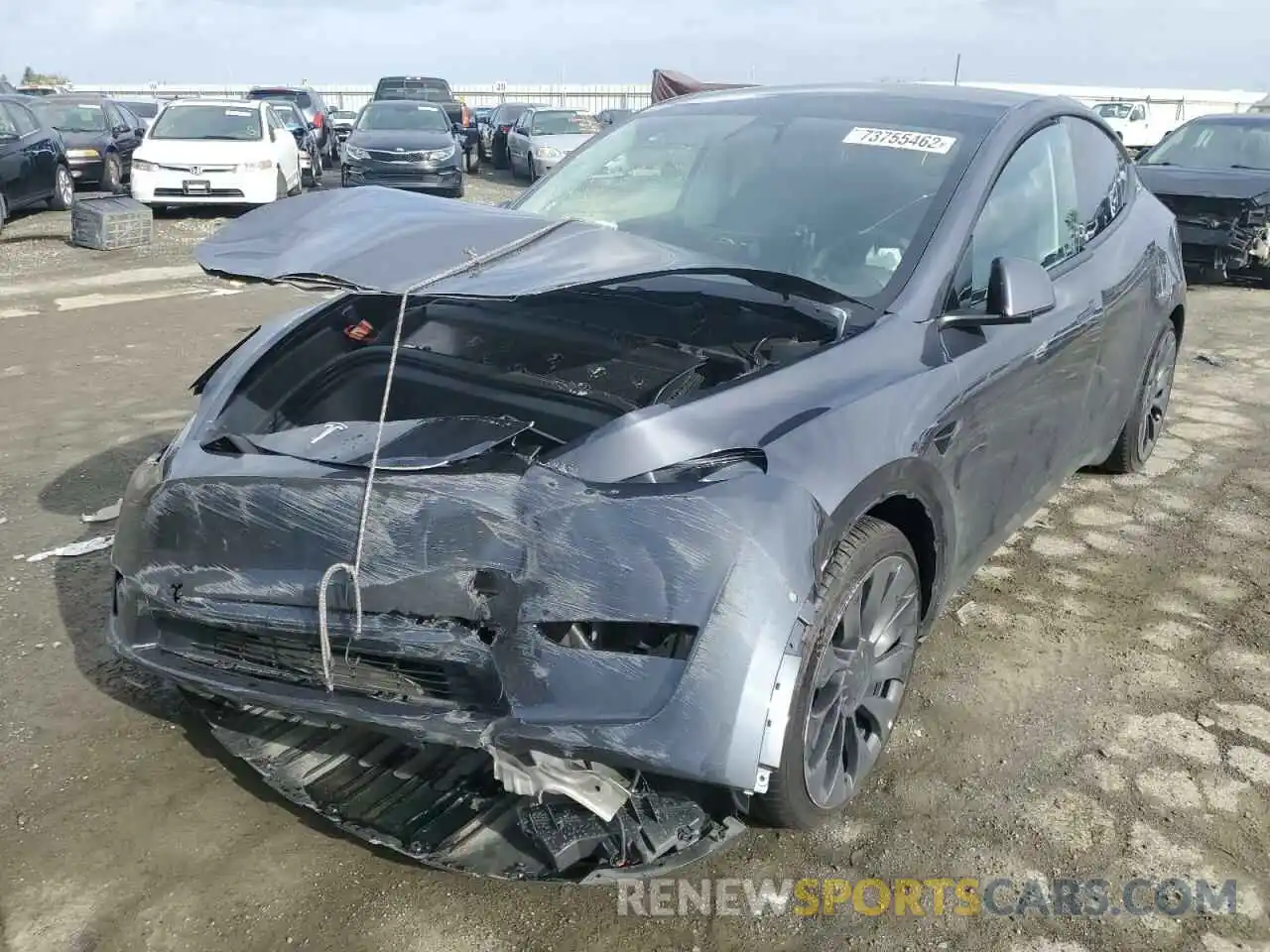 1 Photograph of a damaged car 7SAYGDEF2NF381297 TESLA MODEL Y 2022