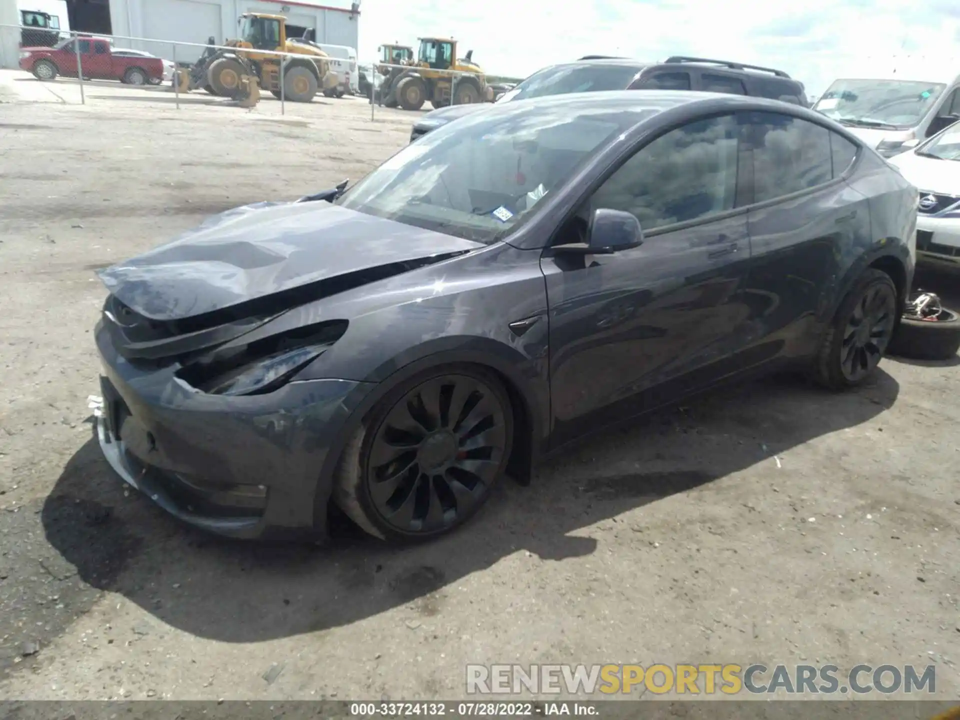 2 Photograph of a damaged car 7SAYGDEF2NF394440 TESLA MODEL Y 2022