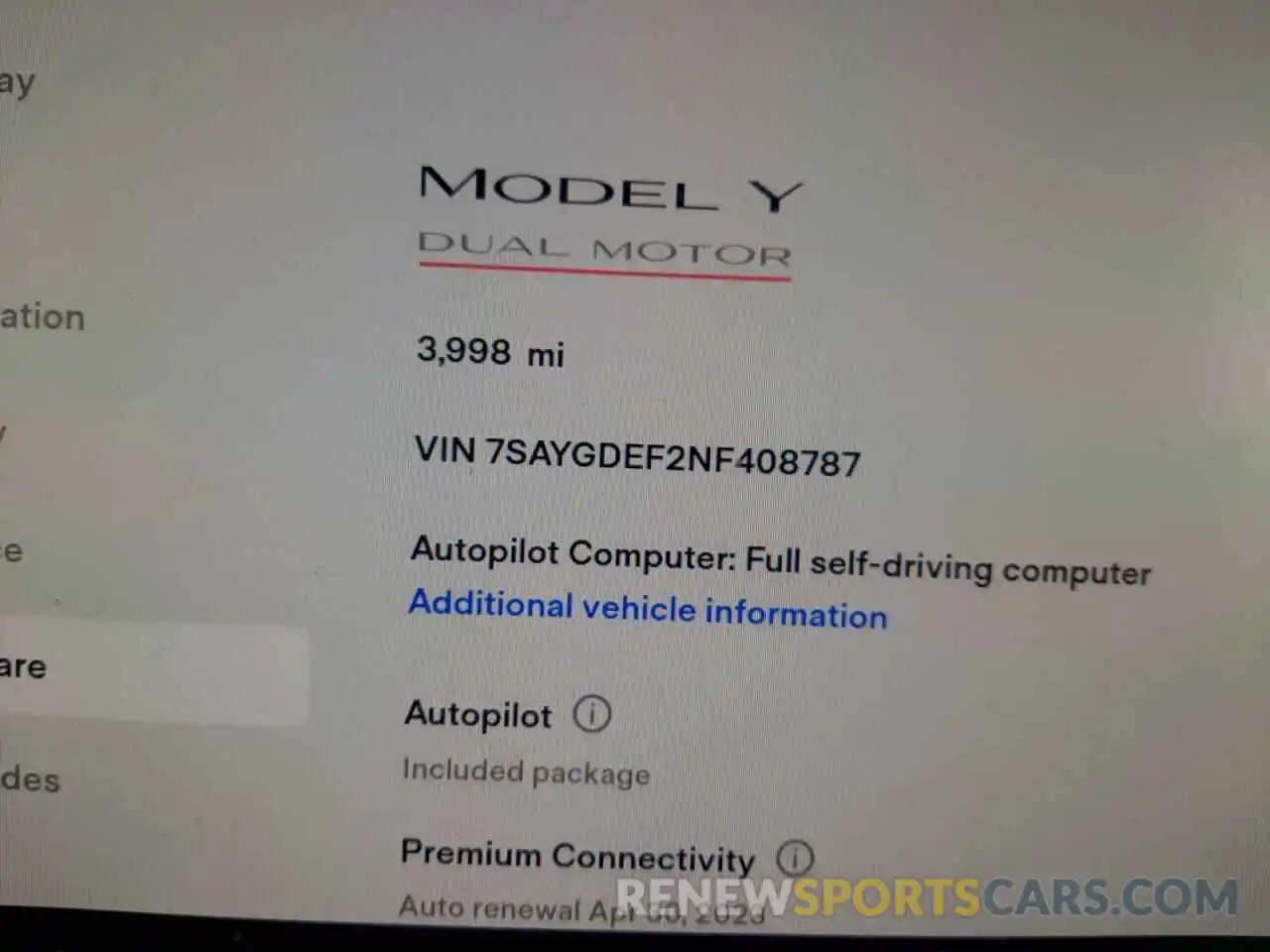 8 Photograph of a damaged car 7SAYGDEF2NF408787 TESLA MODEL Y 2022