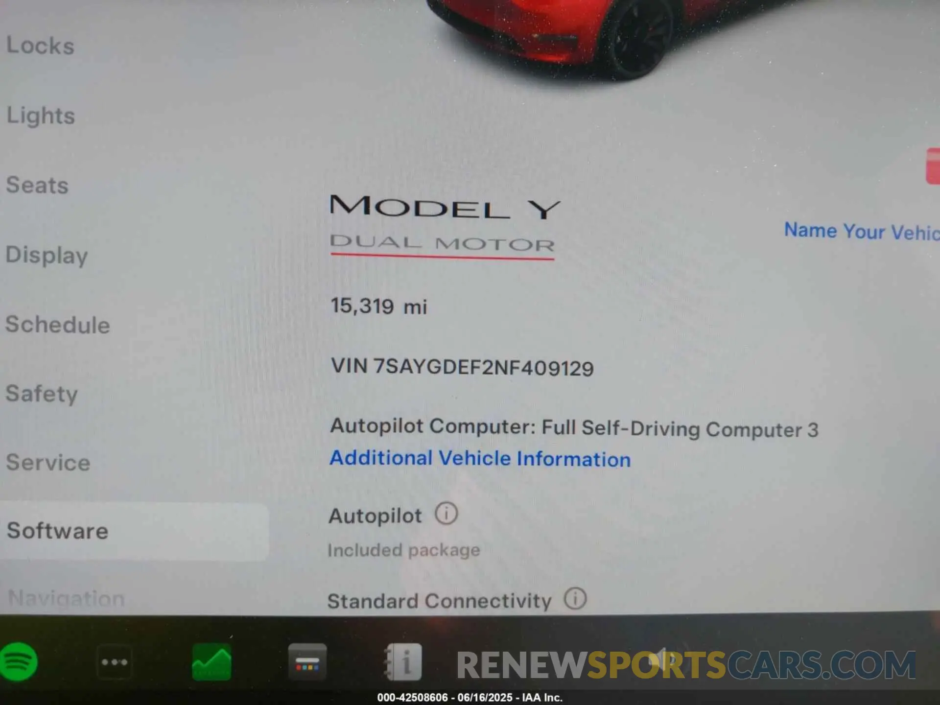 7 Photograph of a damaged car 7SAYGDEF2NF409129 TESLA MODEL Y 2022