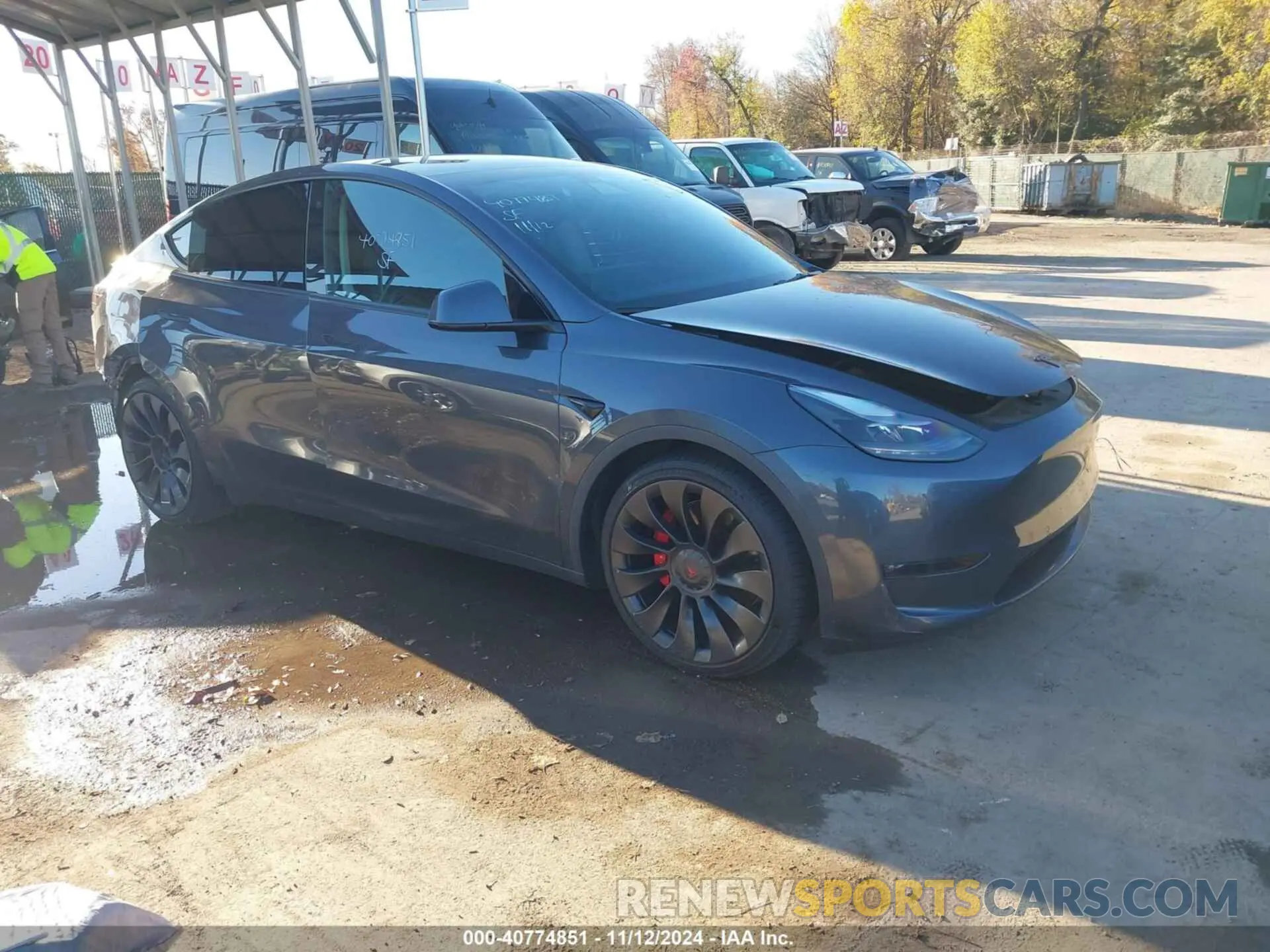1 Photograph of a damaged car 7SAYGDEF2NF437416 TESLA MODEL Y 2022
