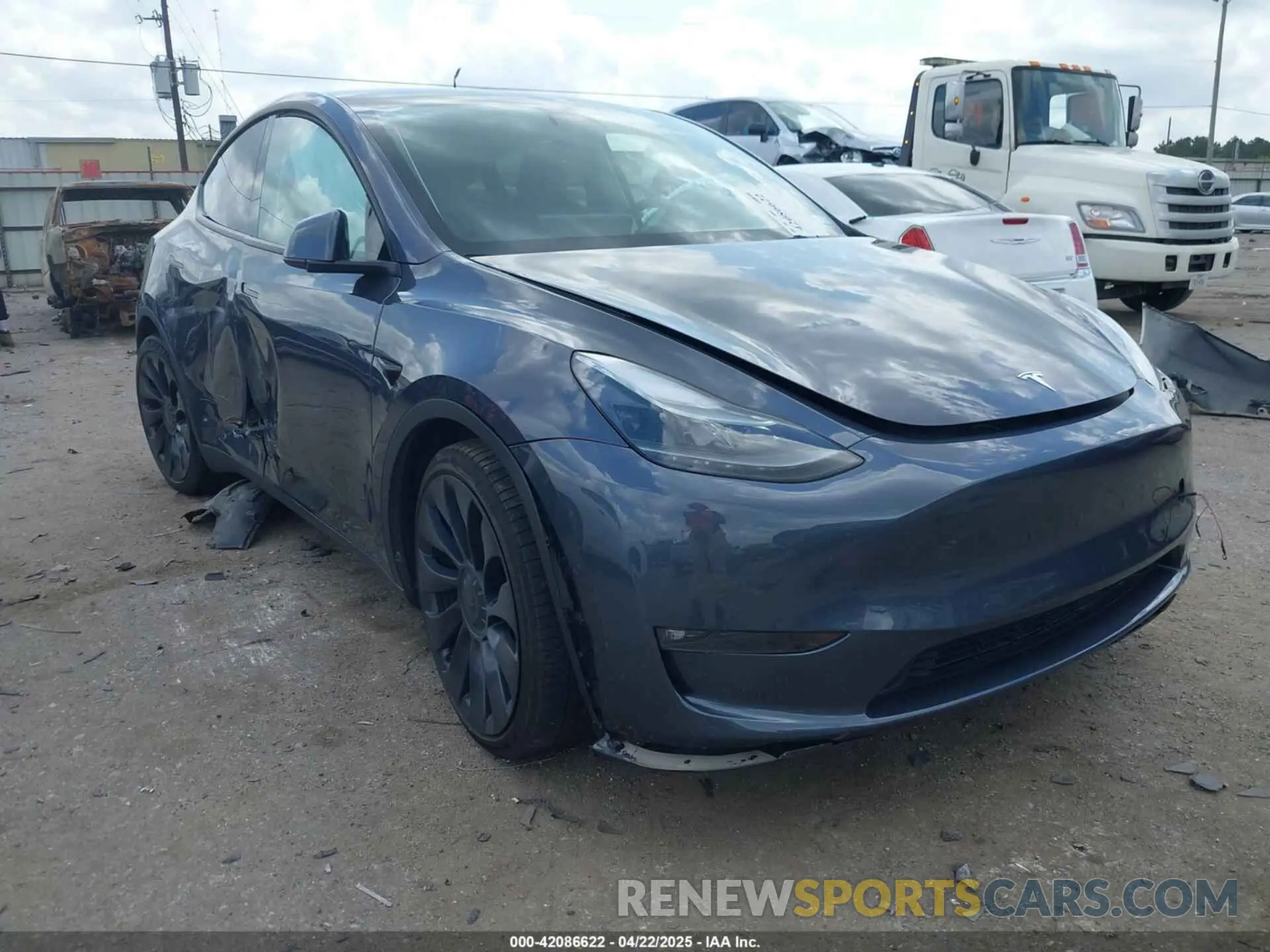 1 Photograph of a damaged car 7SAYGDEF2NF454099 TESLA MODEL Y 2022