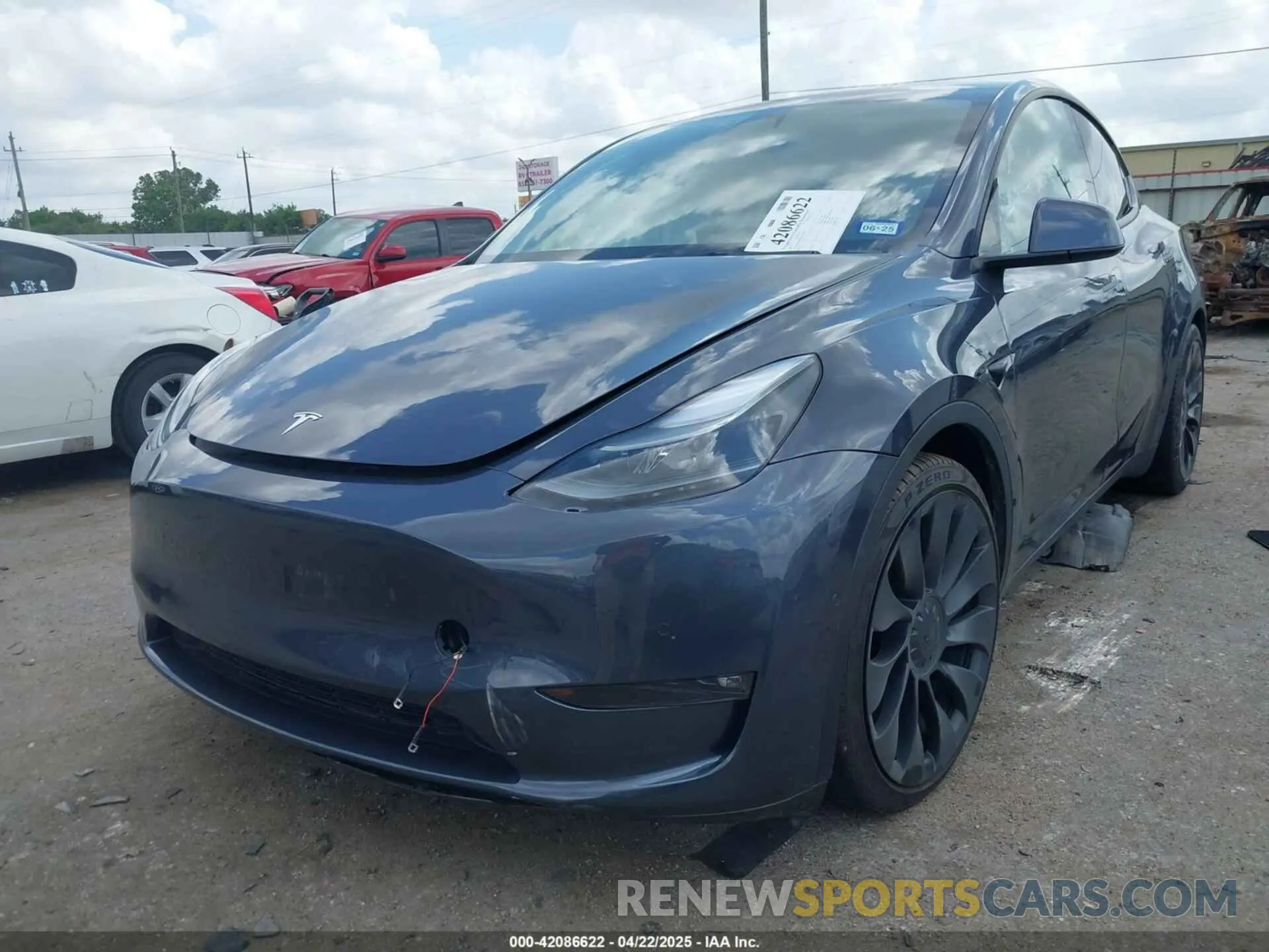 2 Photograph of a damaged car 7SAYGDEF2NF454099 TESLA MODEL Y 2022