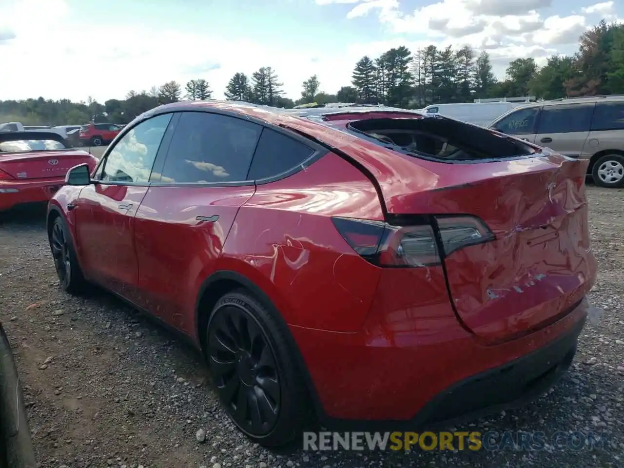 3 Photograph of a damaged car 7SAYGDEF2NF467371 TESLA MODEL Y 2022