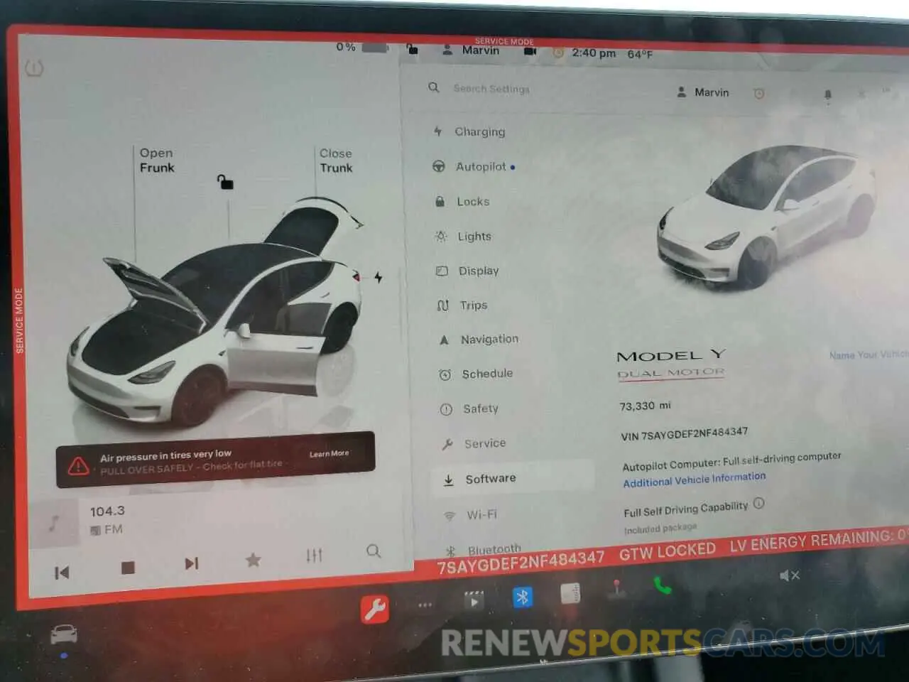 9 Photograph of a damaged car 7SAYGDEF2NF484347 TESLA MODEL Y 2022