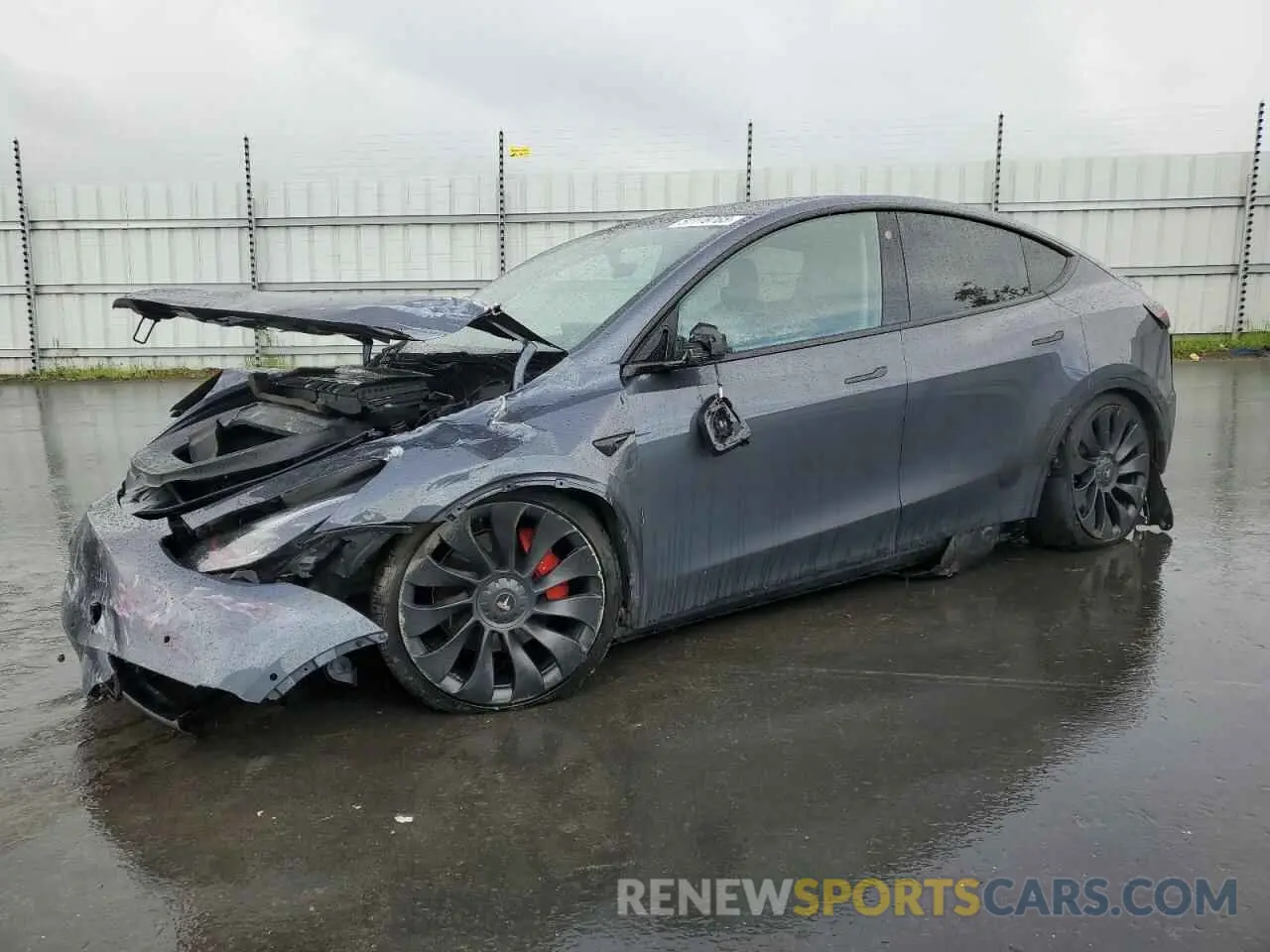 1 Photograph of a damaged car 7SAYGDEF2NF488043 TESLA MODEL Y 2022