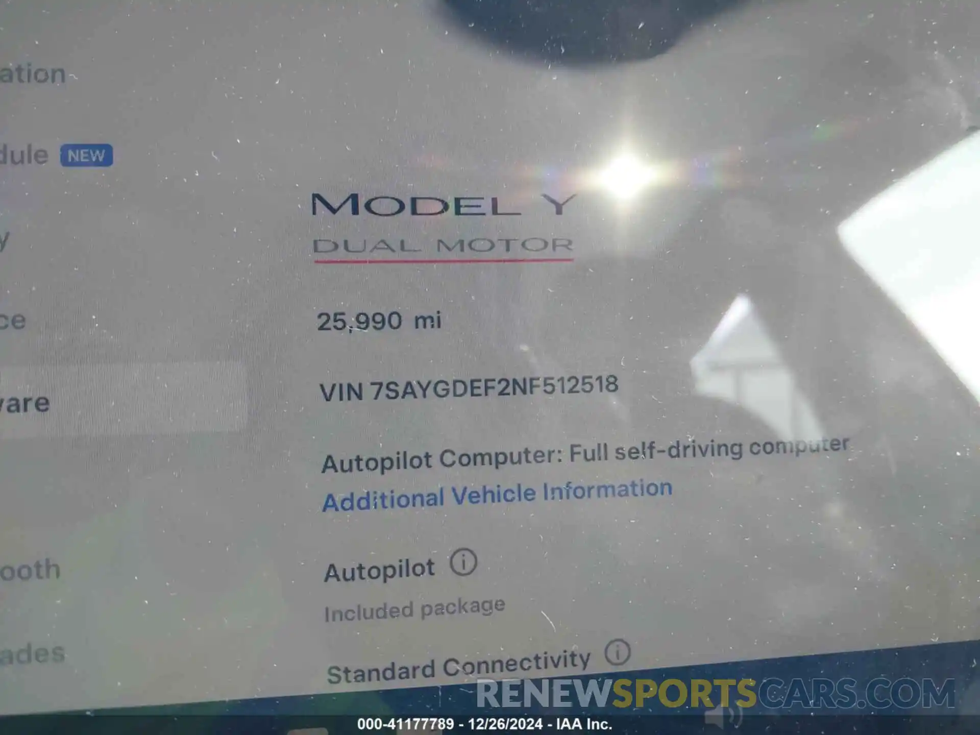 7 Photograph of a damaged car 7SAYGDEF2NF512518 TESLA MODEL Y 2022