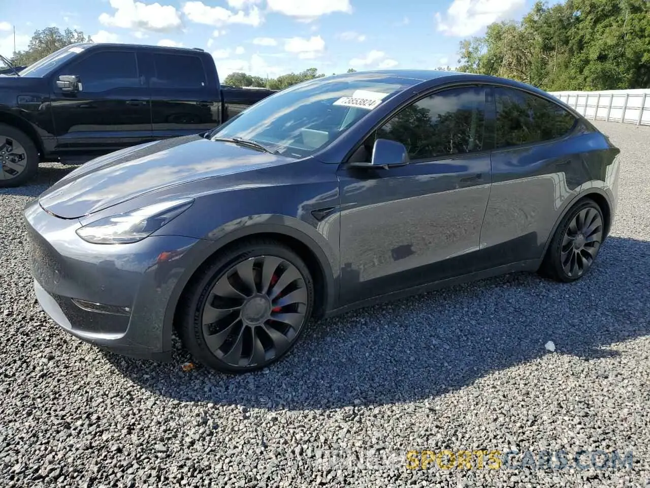 1 Photograph of a damaged car 7SAYGDEF3NF337180 TESLA MODEL Y 2022