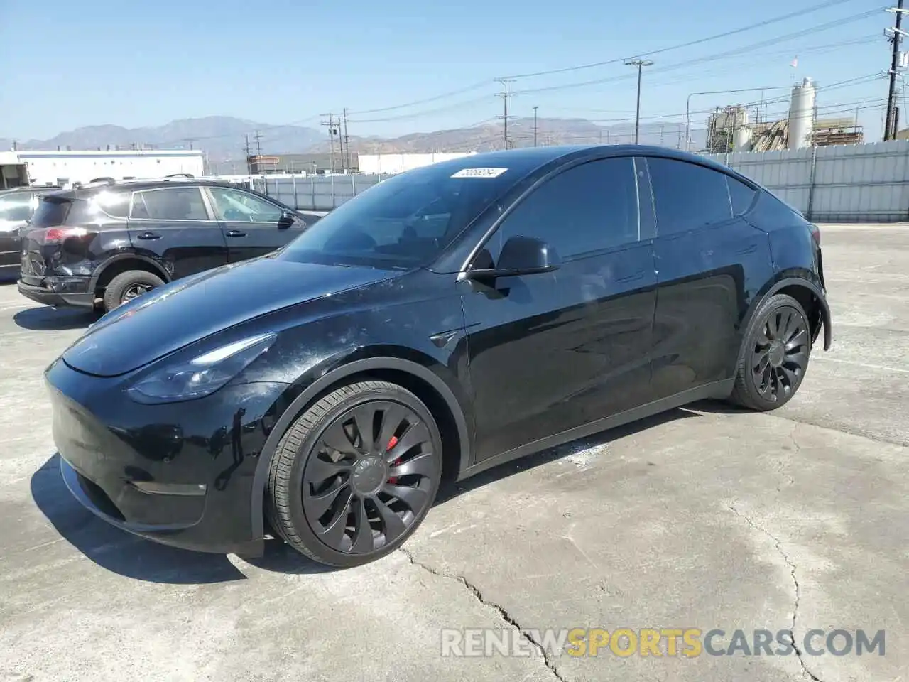 1 Photograph of a damaged car 7SAYGDEF3NF445587 TESLA MODEL Y 2022