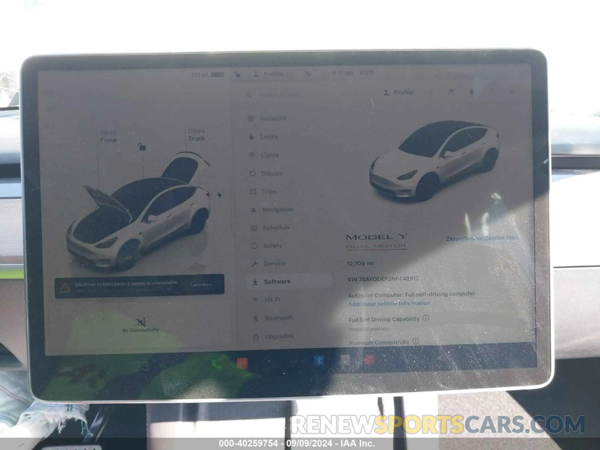 7 Photograph of a damaged car 7SAYGDEF3NF448912 TESLA MODEL Y 2022