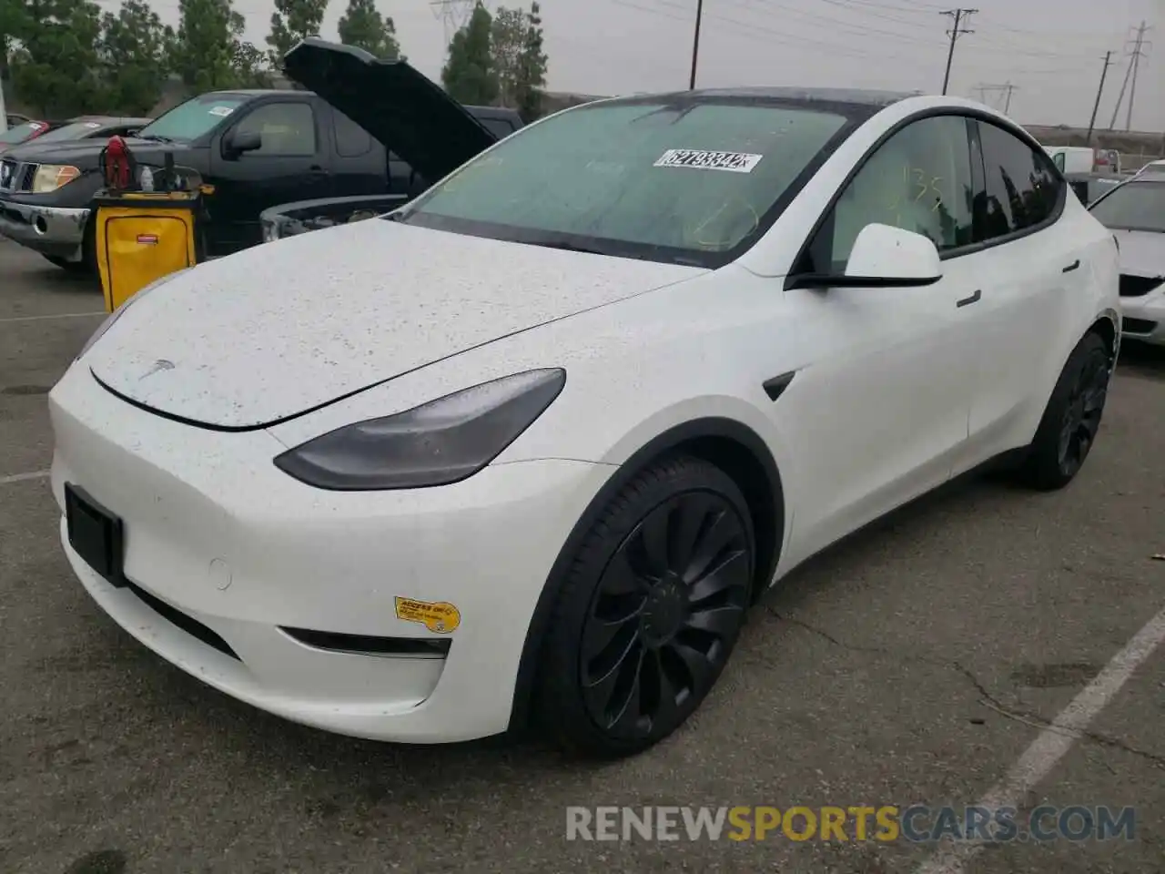 2 Photograph of a damaged car 7SAYGDEF3NF451535 TESLA MODEL Y 2022