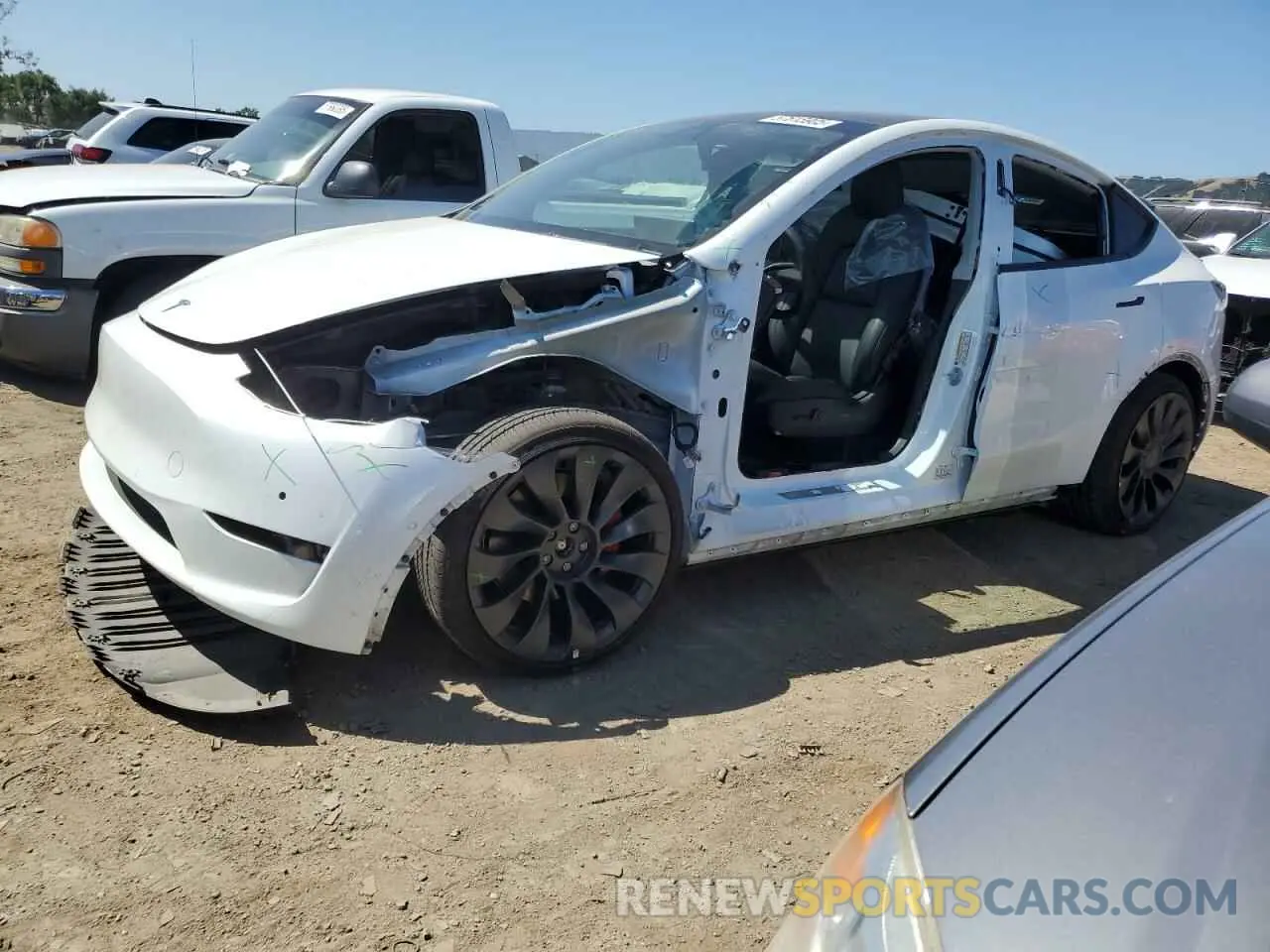 1 Photograph of a damaged car 7SAYGDEF3NF486656 TESLA MODEL Y 2022