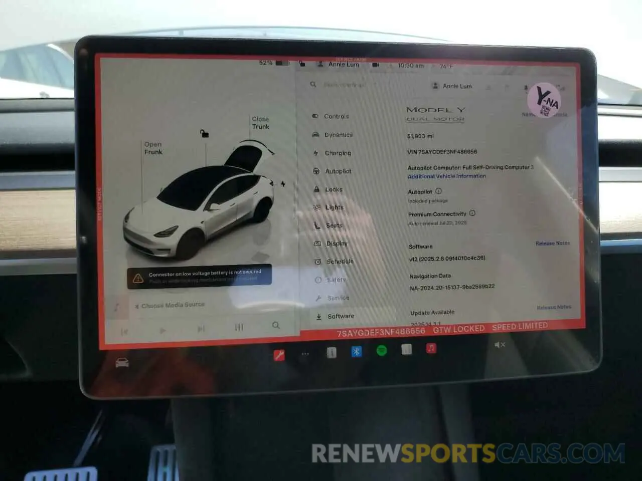 9 Photograph of a damaged car 7SAYGDEF3NF486656 TESLA MODEL Y 2022
