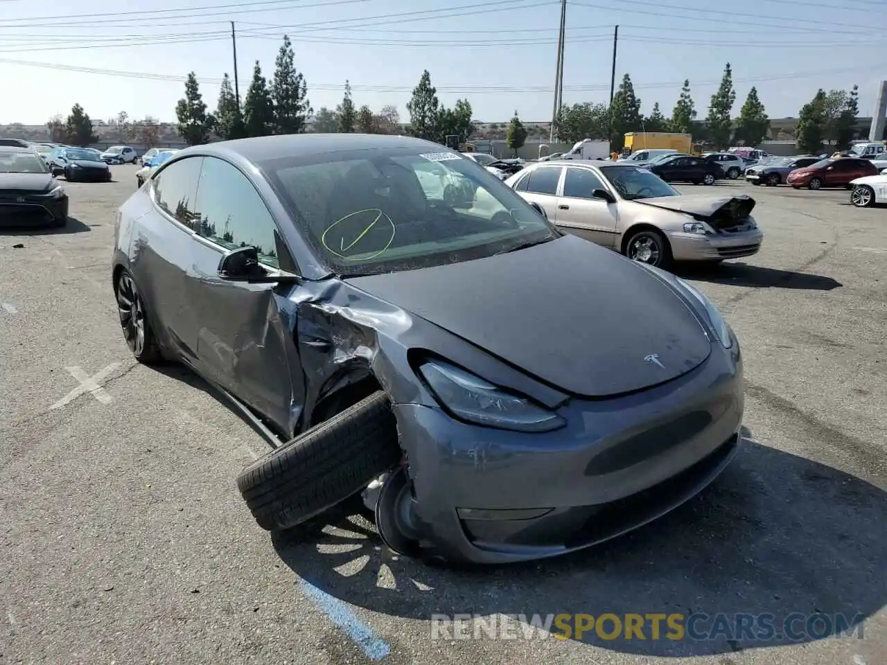 1 Photograph of a damaged car 7SAYGDEF3NF547195 TESLA MODEL Y 2022