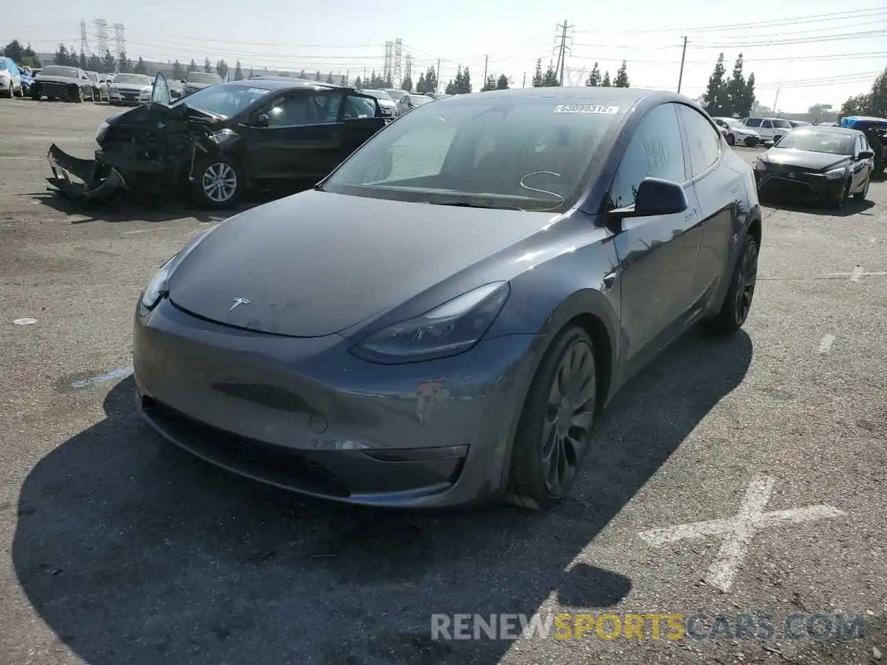 2 Photograph of a damaged car 7SAYGDEF3NF547195 TESLA MODEL Y 2022