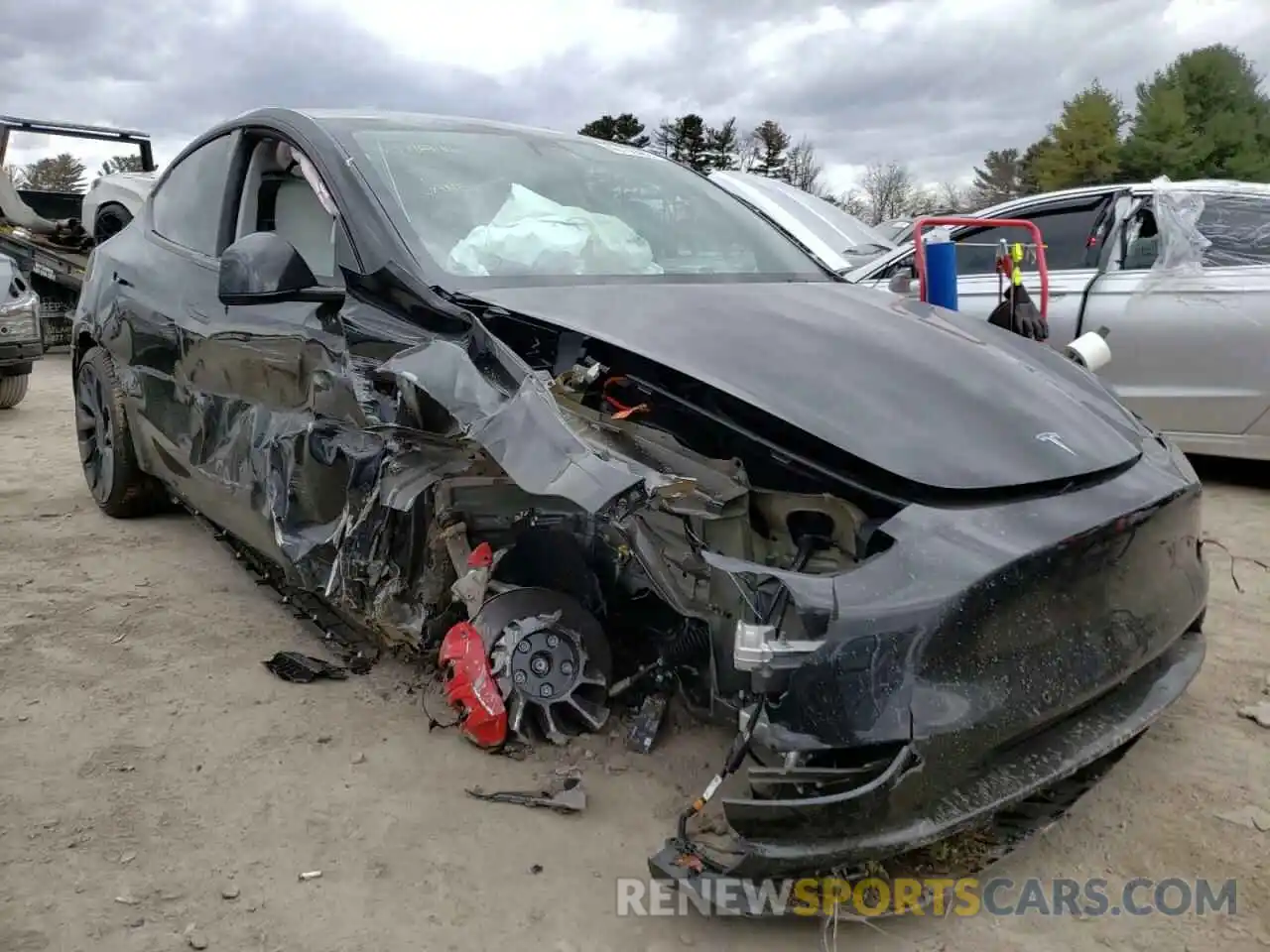 1 Photograph of a damaged car 7SAYGDEF4NF326317 TESLA MODEL Y 2022