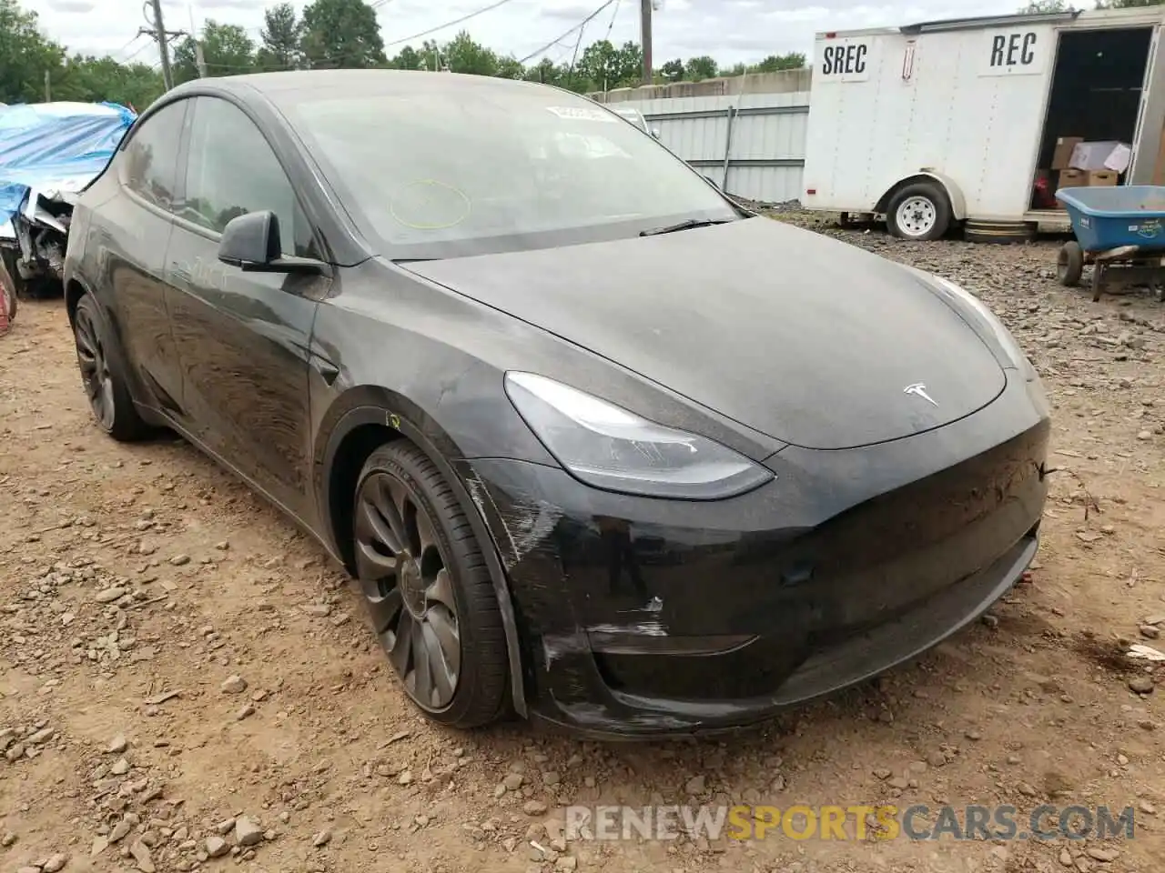 1 Photograph of a damaged car 7SAYGDEF4NF354621 TESLA MODEL Y 2022