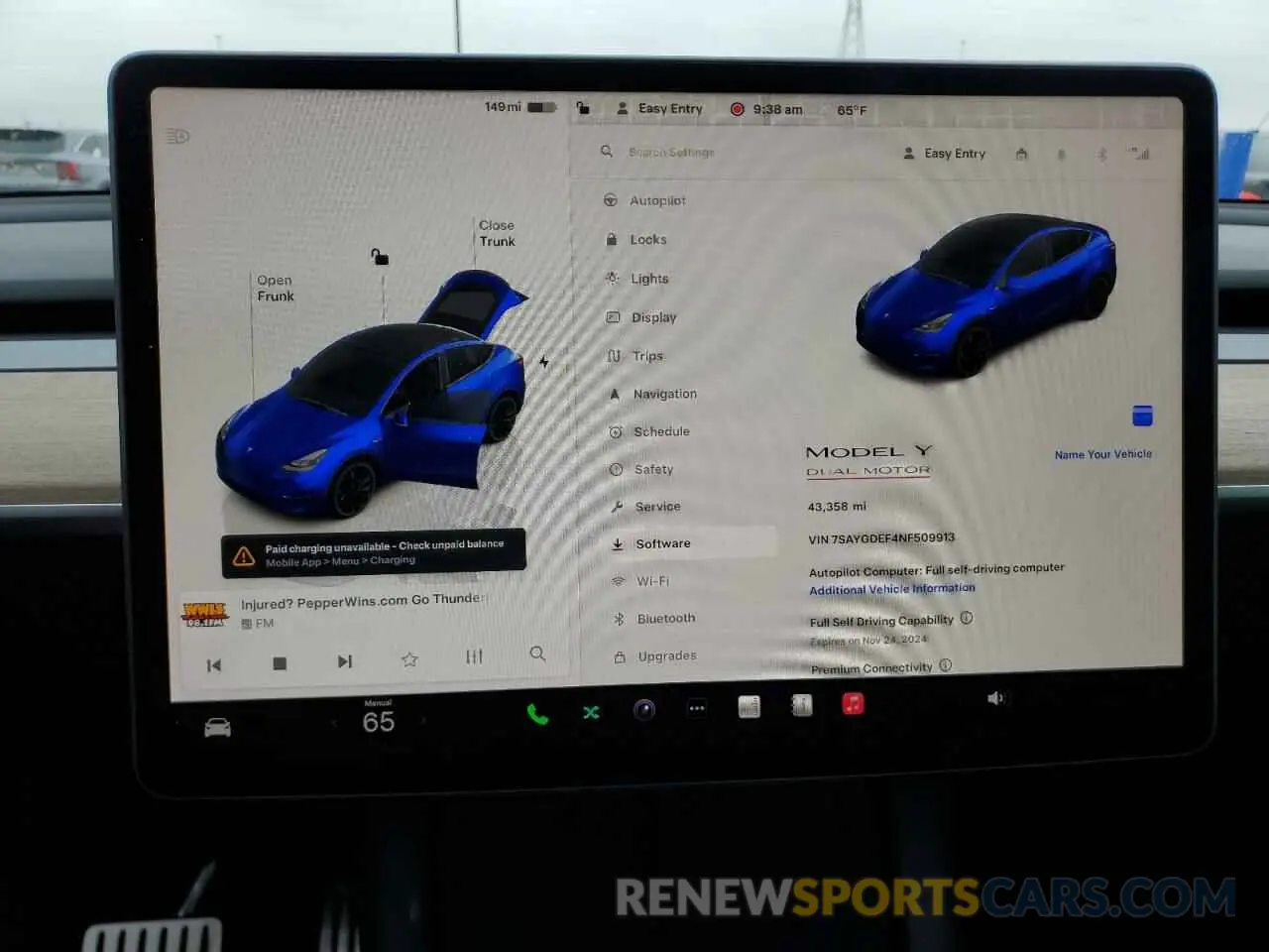 9 Photograph of a damaged car 7SAYGDEF4NF509913 TESLA MODEL Y 2022